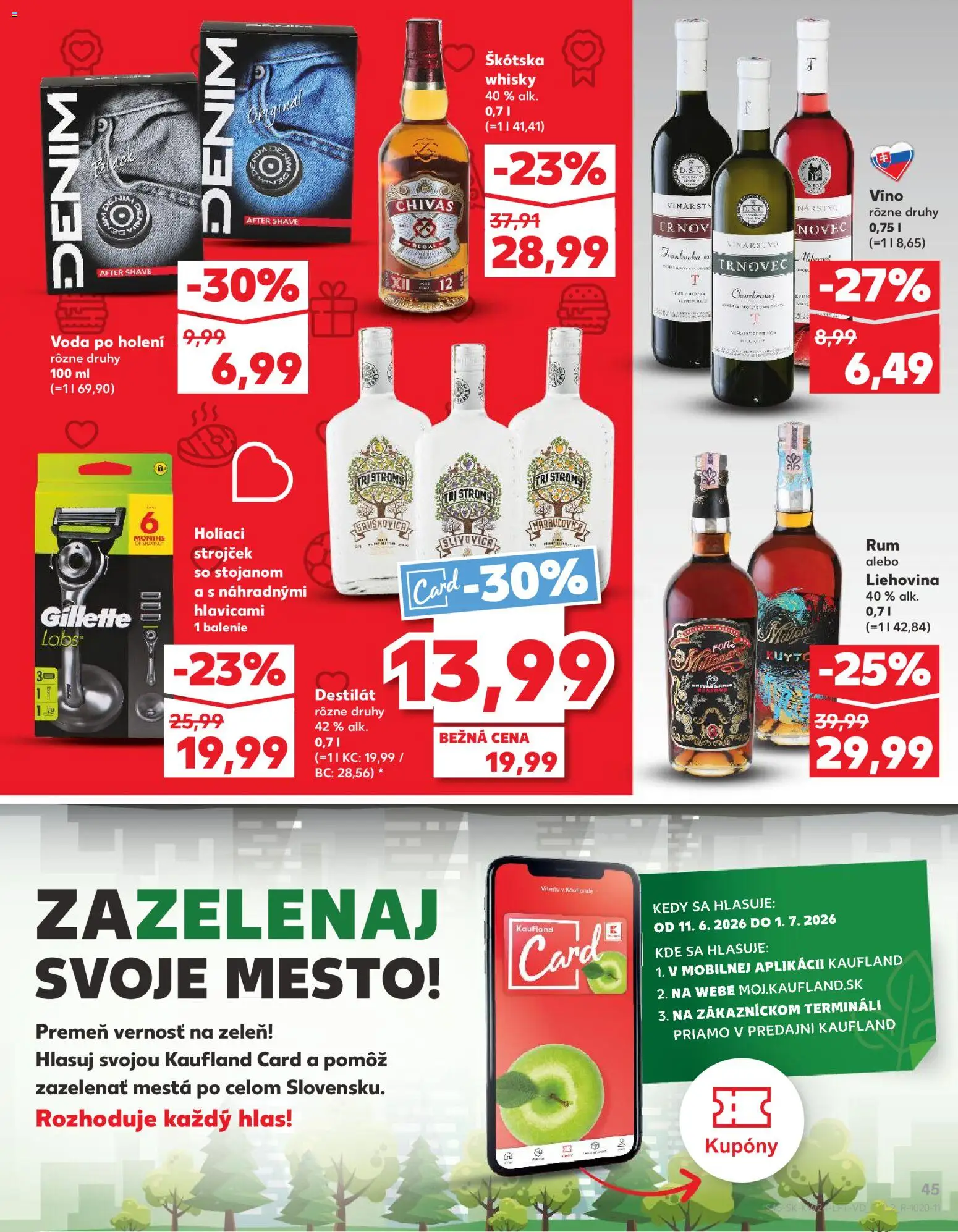 Nové Kaufland akcie – leták je platný od 11.06.2026 | Strana: 45 | Produkty: Regál, Strojček, Holiaci strojček, Víno
