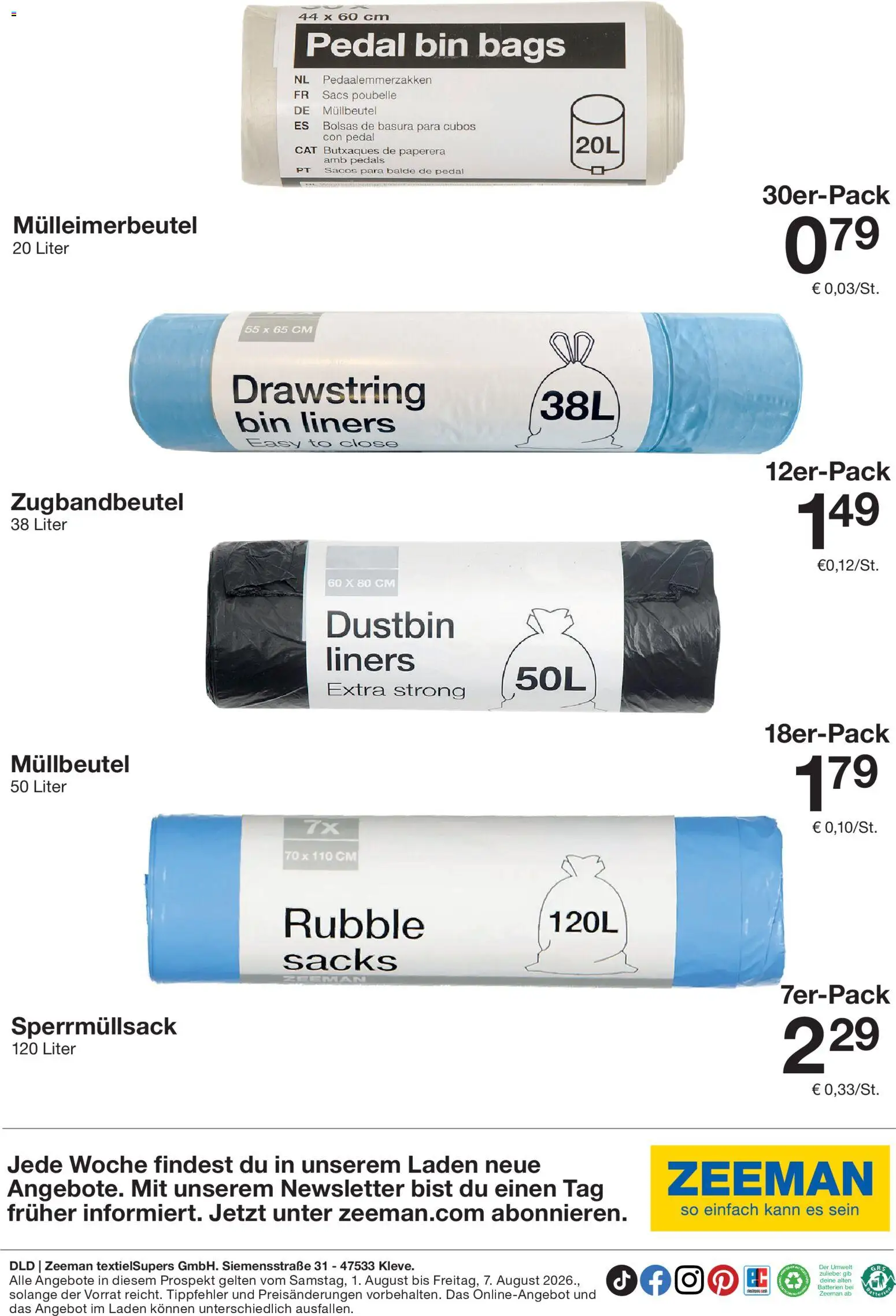 Zeeman Aktueller Prospekt – gültig ab 01.08.2026 | Seite: 13 | Produkte: Batterien