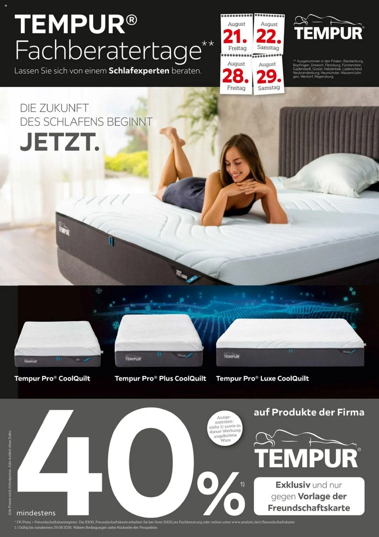 XXXLutz Tempur Spezial – gültig ab 15.08.2026 | Seite: 1