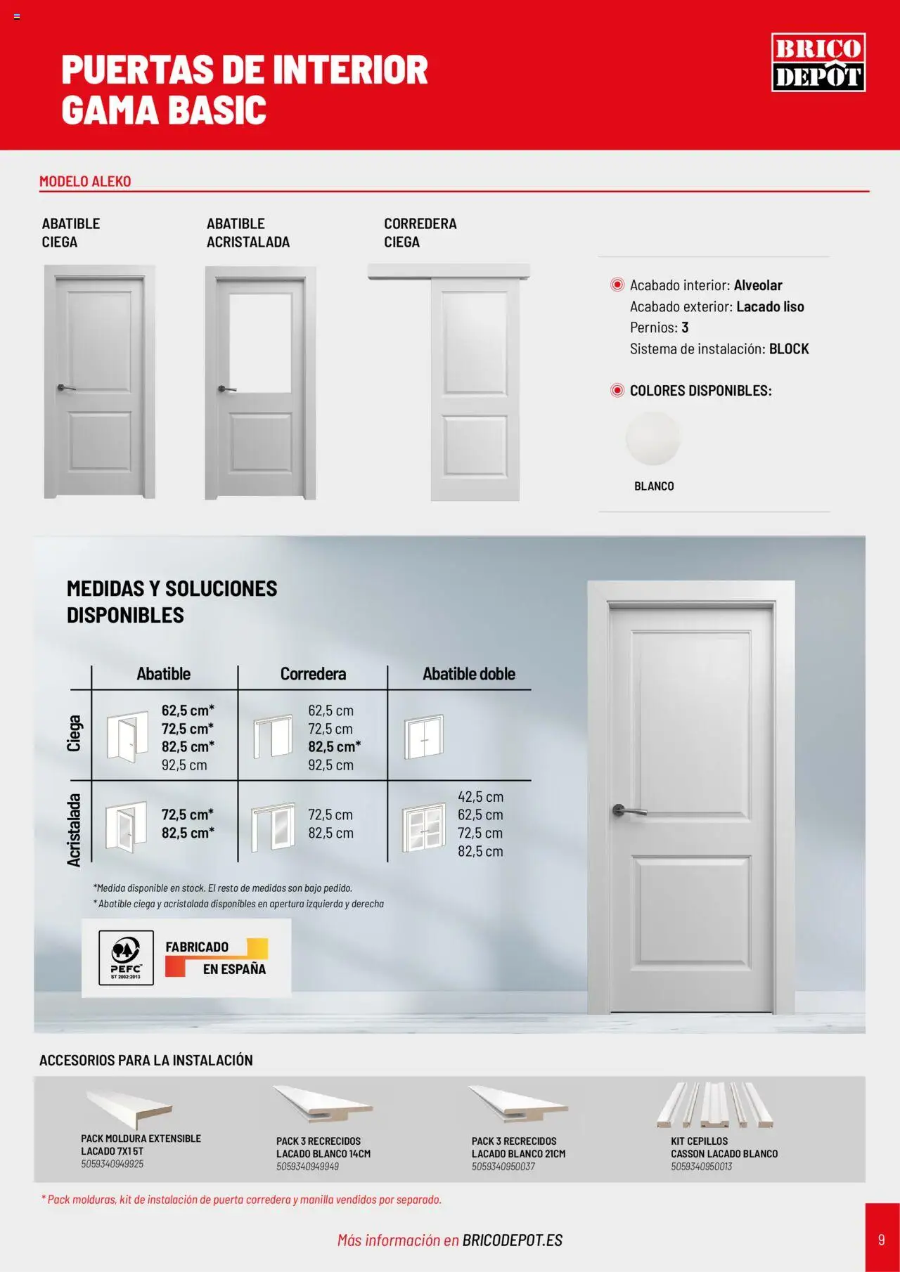 Brico Depôt Puertas y ventanas │ válido desde el 23/07/2025 | Página: 9 | Productos: Puertas