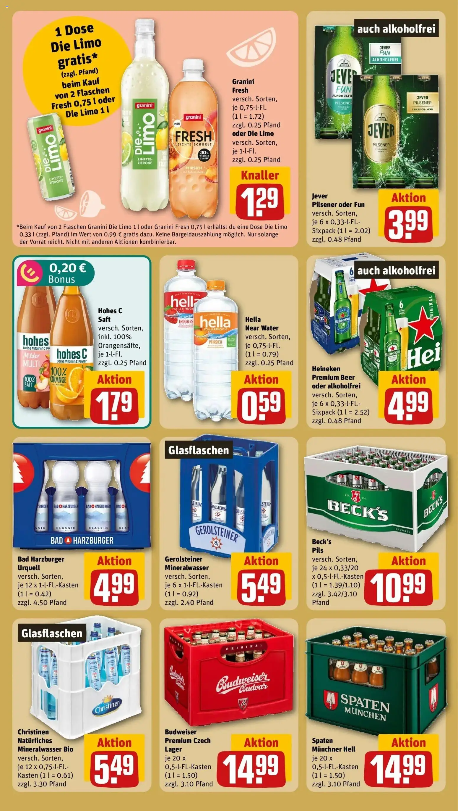 REWE Prospekt ab 21.09.2026 zum Blättern » Angebote | Seite: 24 | Produkte: Bad, Pfirsich, Budweiser, Gerolsteiner