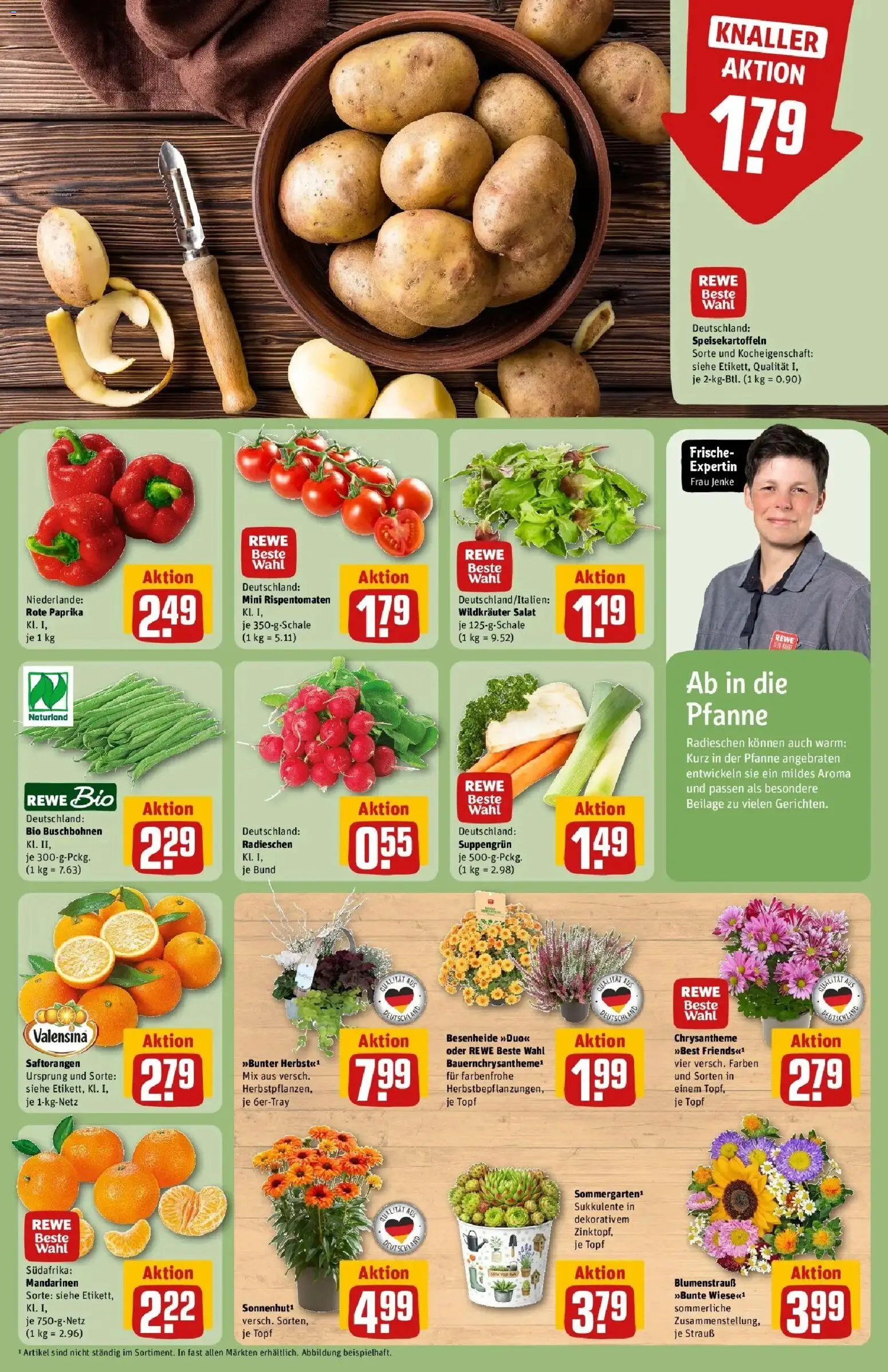 REWE Prospekt ab 07.09.2026 zum Blättern » Angebote | Seite: 7 | Produkte: Top, Mandarinen, Paprika, Salat