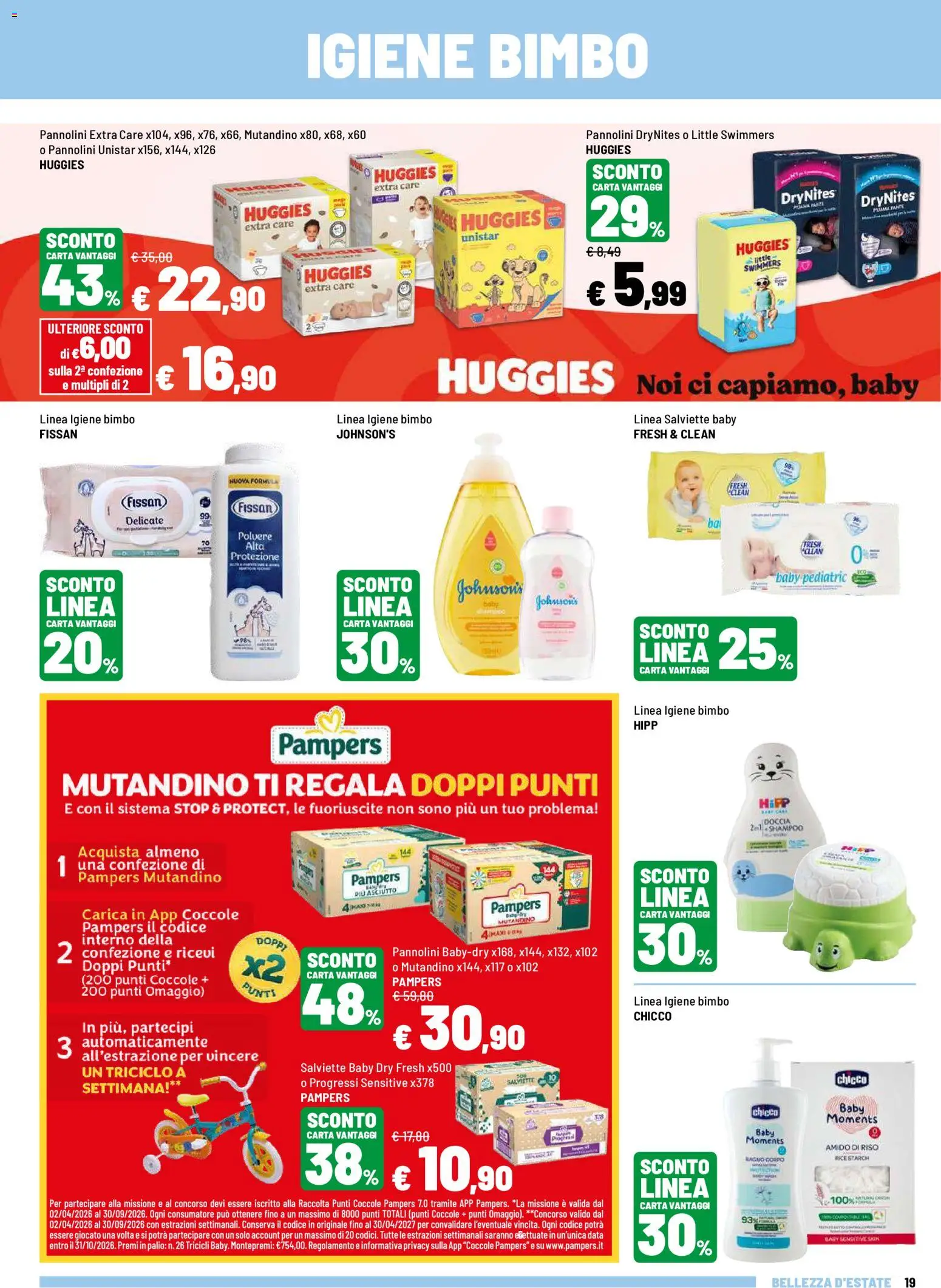 Volantino Iper del 03/07/2026 | Pagina: 19 | Prodotti: Shampoo, Pannolini, Data, Fan