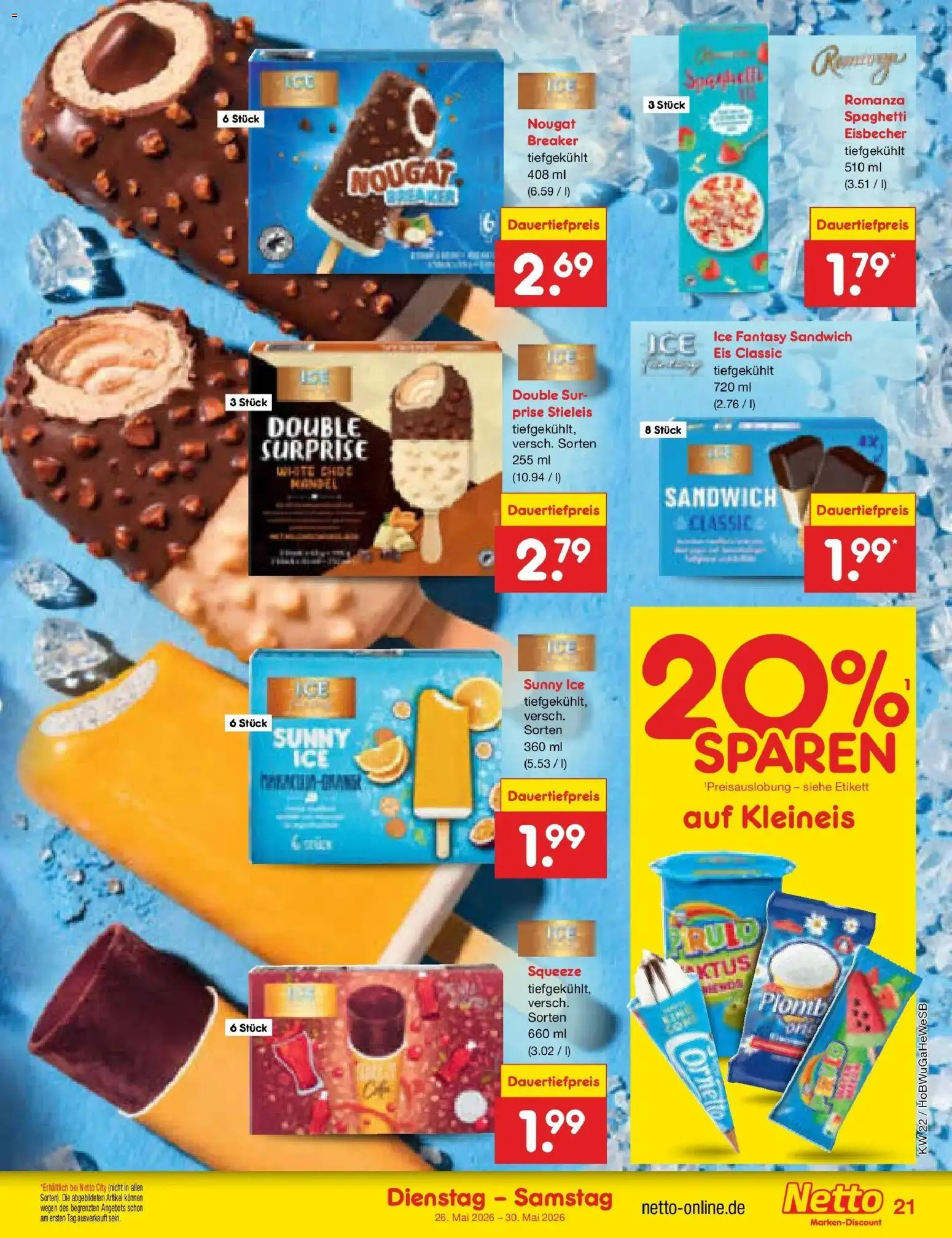 Netto Marken-Discount Prospekt Bremen-Lesum – gültig ab 26.05.2026 | Seite: 27 | Produkte: Eis
