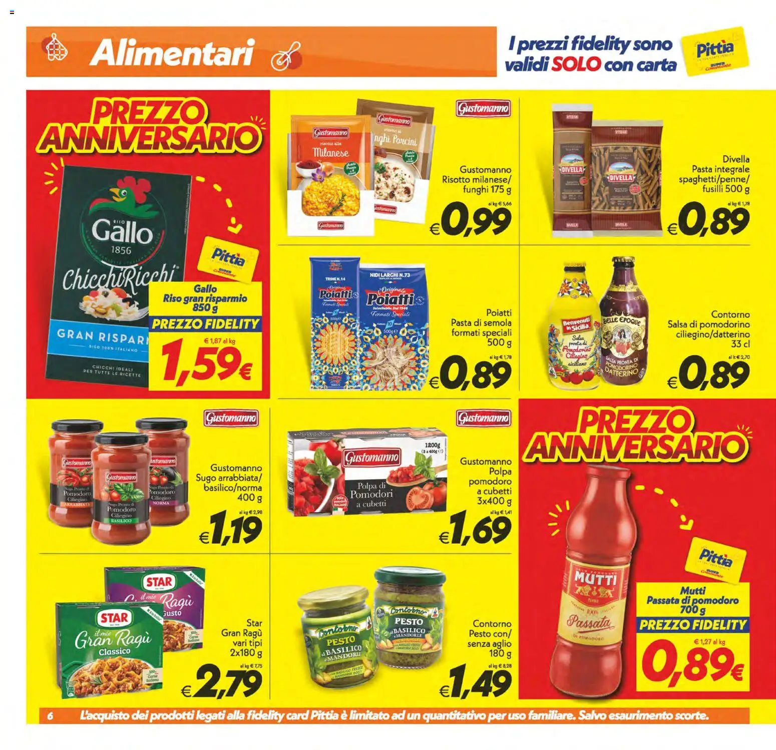 Volantino SuperConveniente del 02/10/2026 | Pagina: 6 | Prodotti: Divella, Salsa, Pasta, Basilico