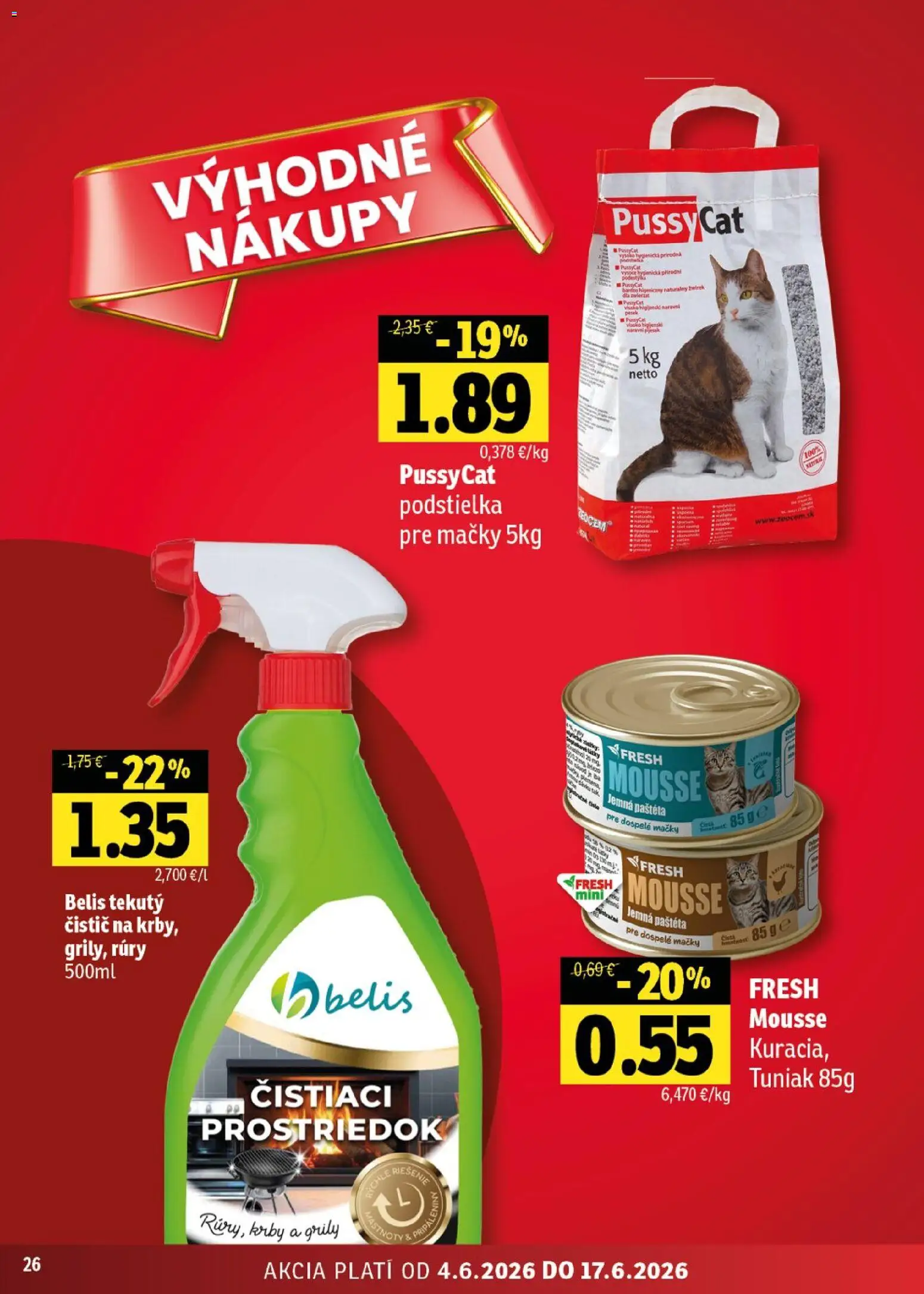 Nové Fresh akcie – leták je platný od 04.06.2026 | Strana: 26 | Produkty: Tuniak