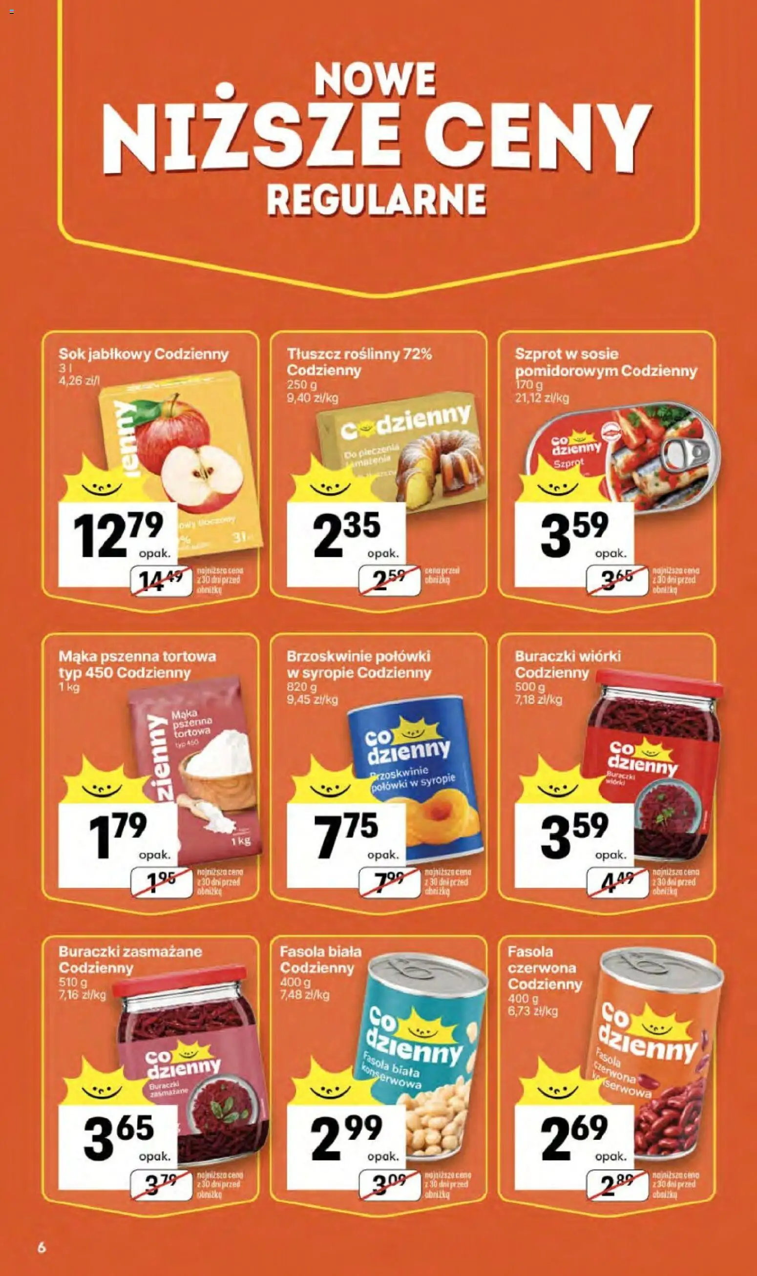 Delikatesy Centrum gazetka - Sklepy Własne od 14.05.2026 | Strona: 6 | Produkty: Sok jabłkowy, Fasola biała, Sok, Brzoskwinie