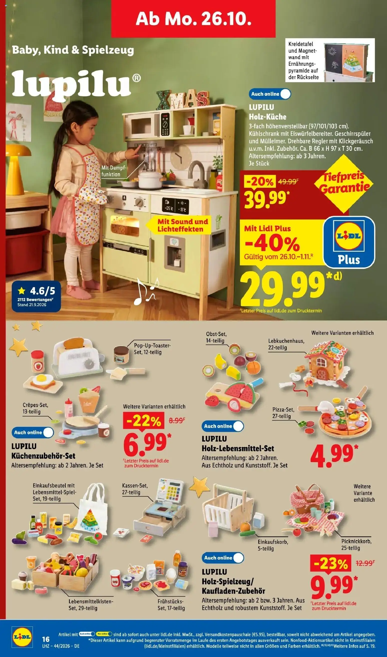 Lidl Prospekt Düsseldorf (ab 26.10.2026) zum Blättern » Angebote | Seite: 38 | Produkte: Geschirrspüler, Toaster, Kühlschrank, Pizza