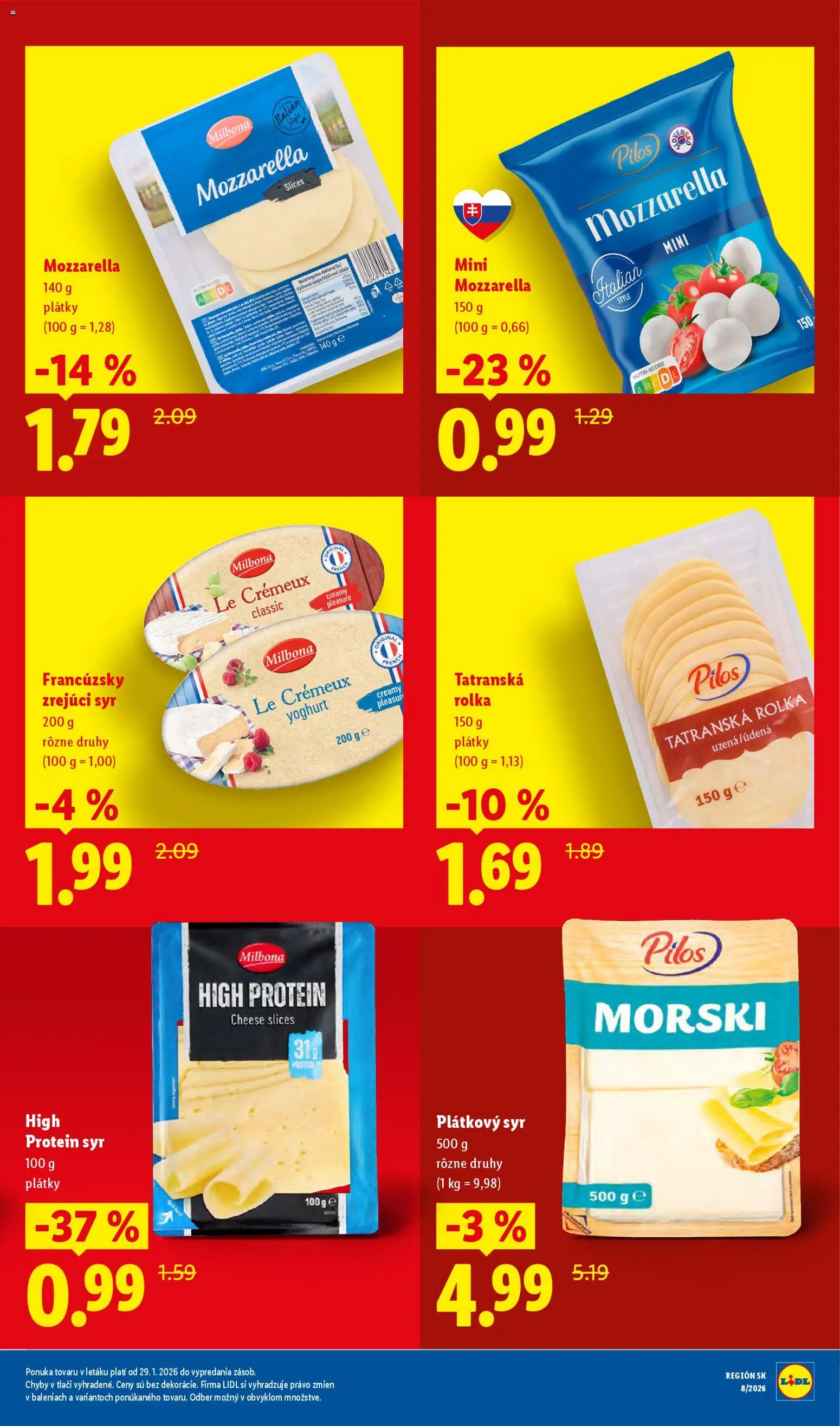 Nové Lidl akcie – leták je platný od 09.03.2026 | Strana: 15 | Produkty: Syr, Mozzarella, Protein