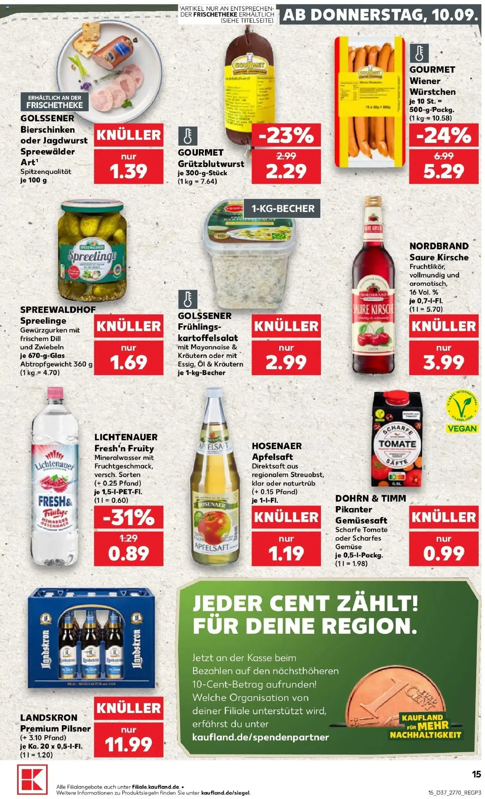 Prospekt Kaufland ab 10.09.2026 » Angebote Online zum Blättern | Seite: 15 | Produkte: Öl, Apfelsaft, Zwiebeln, Mayonnaise