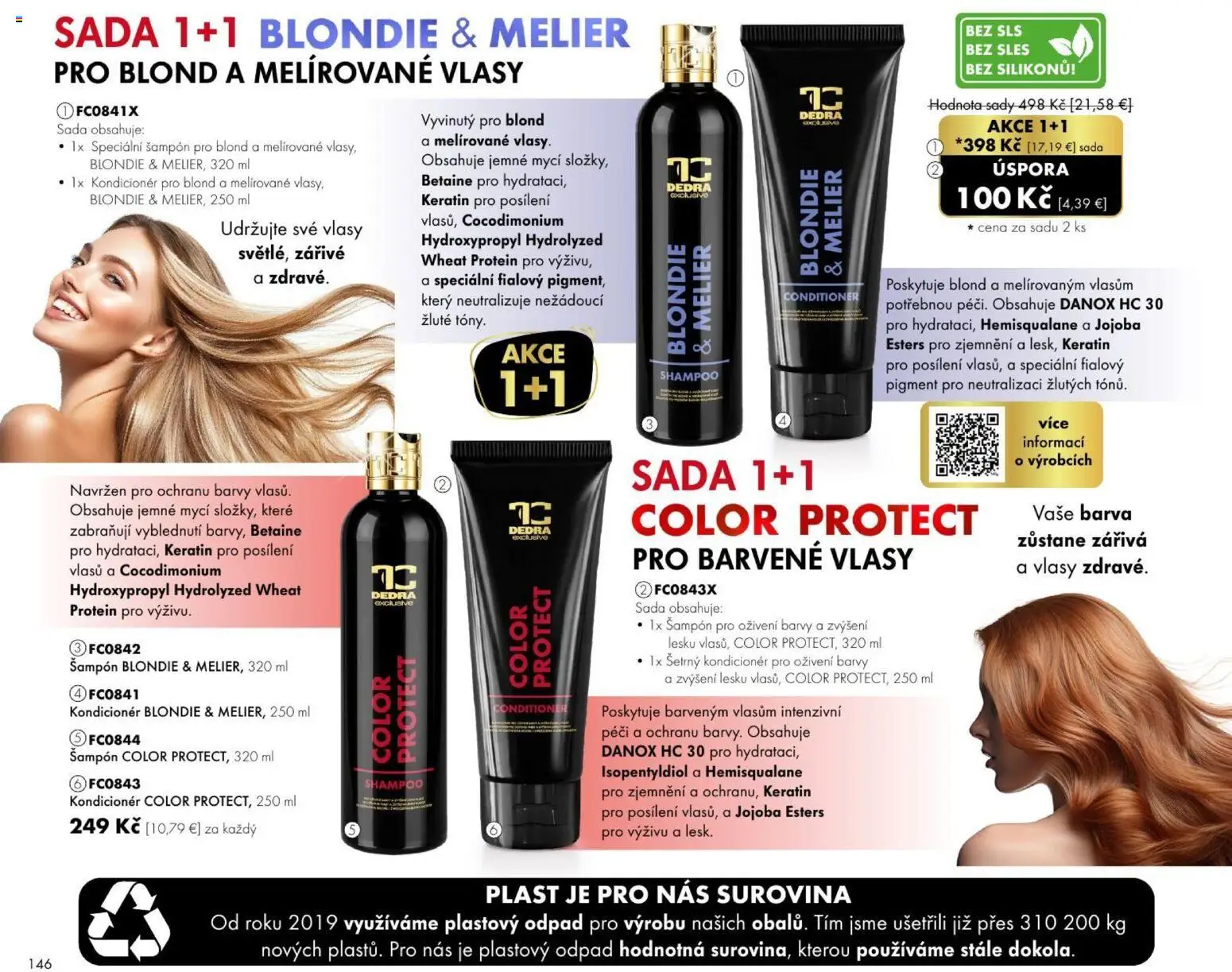 Nové Dedra akcie – leták je platný od 01.08.2026 | Strana: 46 | Produkty: Protein, Šampón, Kondicionér