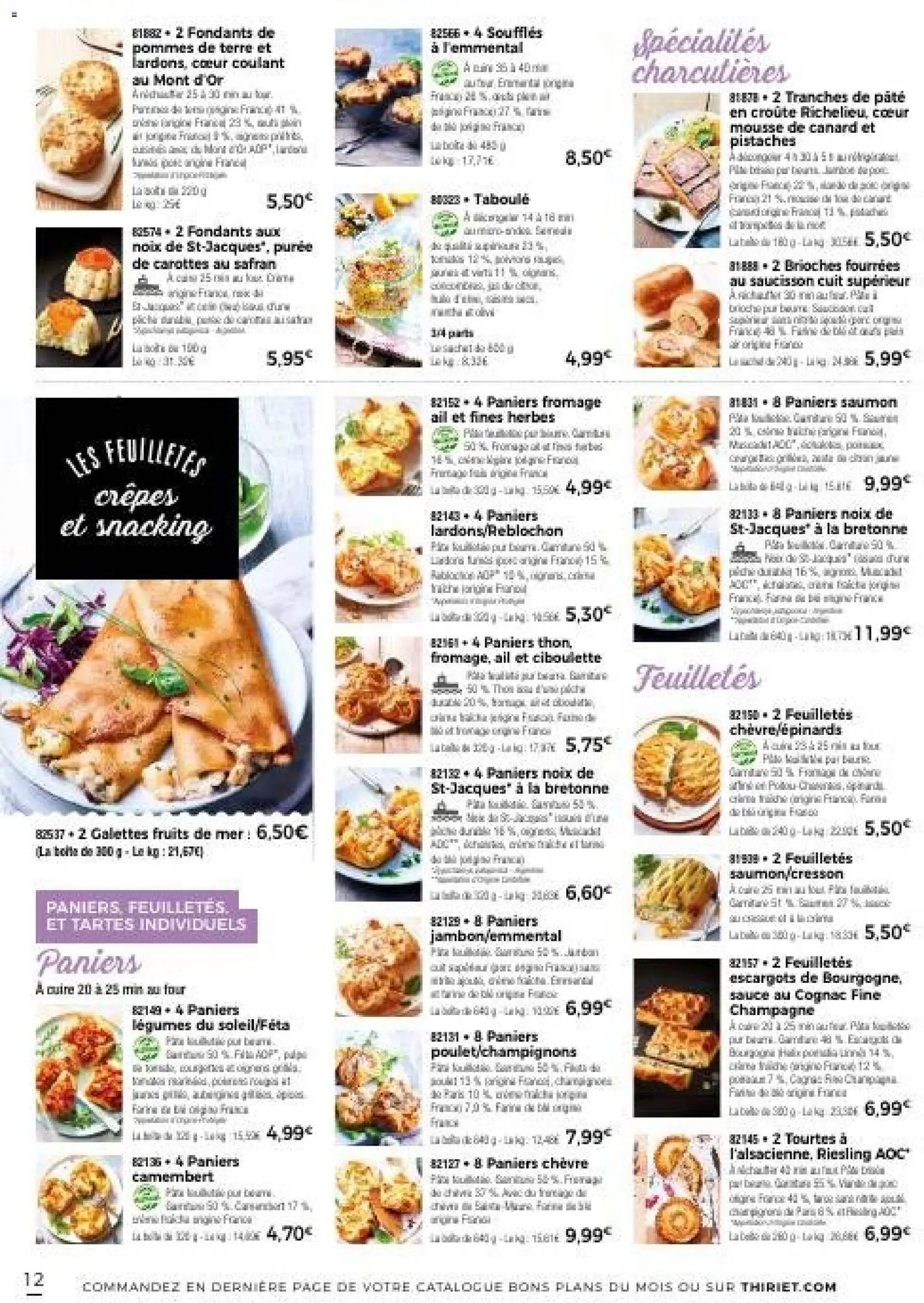 {H1} | Page: 12 | Produits: Crêpes, Fruits, Fromage, Pommes