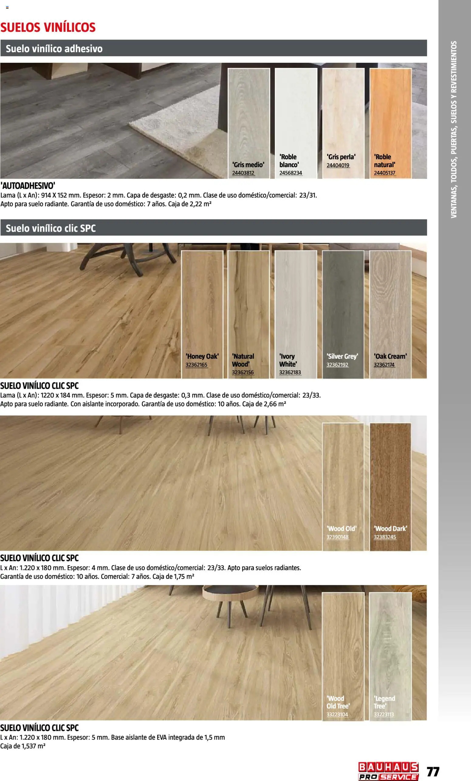 Bauhaus ProService │ válido desde el 11/05/2026 | Página: 77 | Productos: Suelos vinílicos, Caja