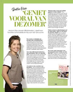 DOKTER ELISE'S BOEK, Huisarts Elise Janssen (1993) geeft in haar boek praktische tips en deelt meer dan 75 makkelijke en lekkere VEVO-recepten om stap voor stap je leefstijl te verbeteren. Verkrijgbaar bij bol.com voor € 26,99 - Voorbeeld van een folder van Albert Heijn, geldig van 03-07-2026 | Pagina: 106
