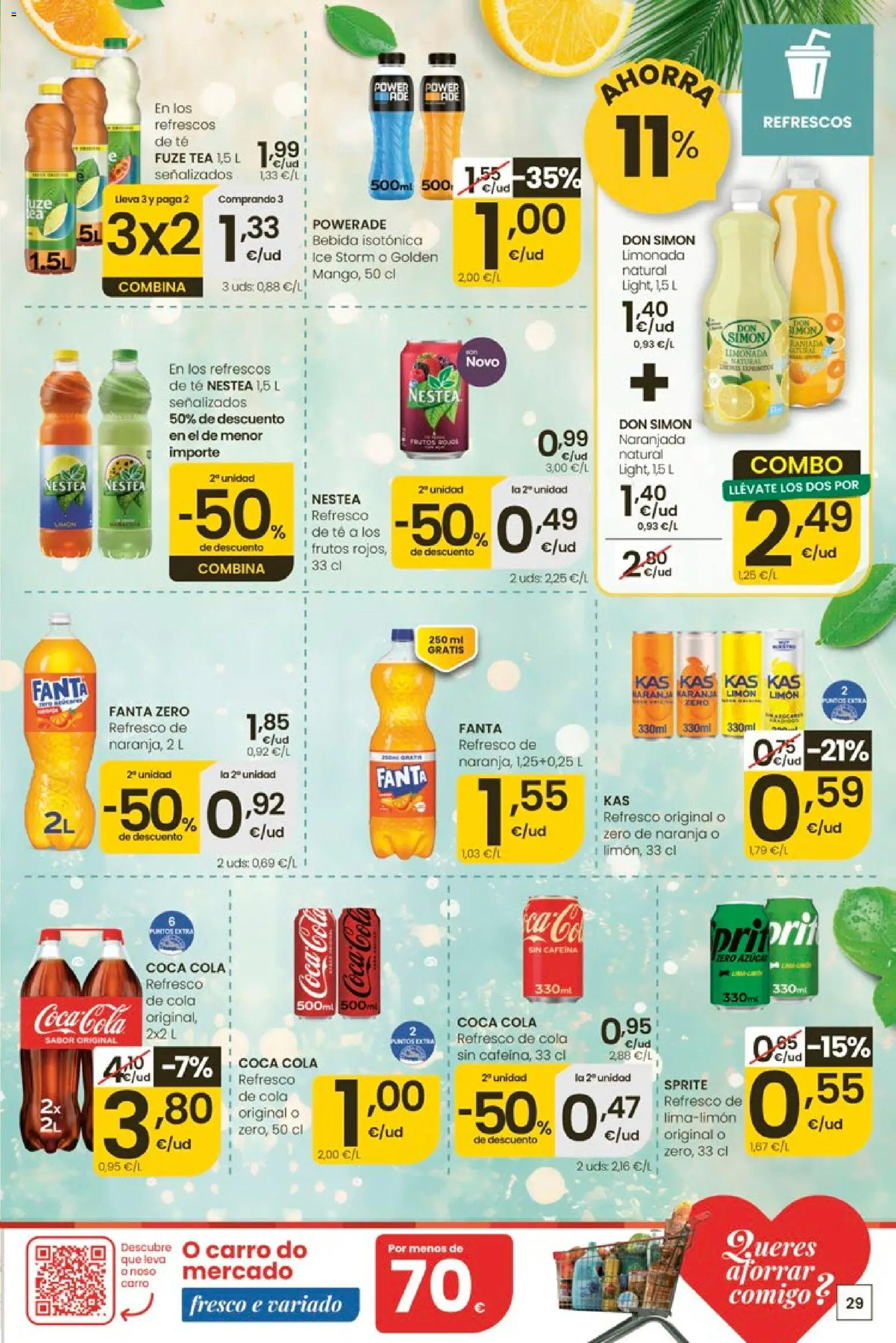 Eroski Quieres ahorrar conmigo │ válido desde el 14.05.2026 | Página: 29 | Productos: Té, Πρίζες, Limonada