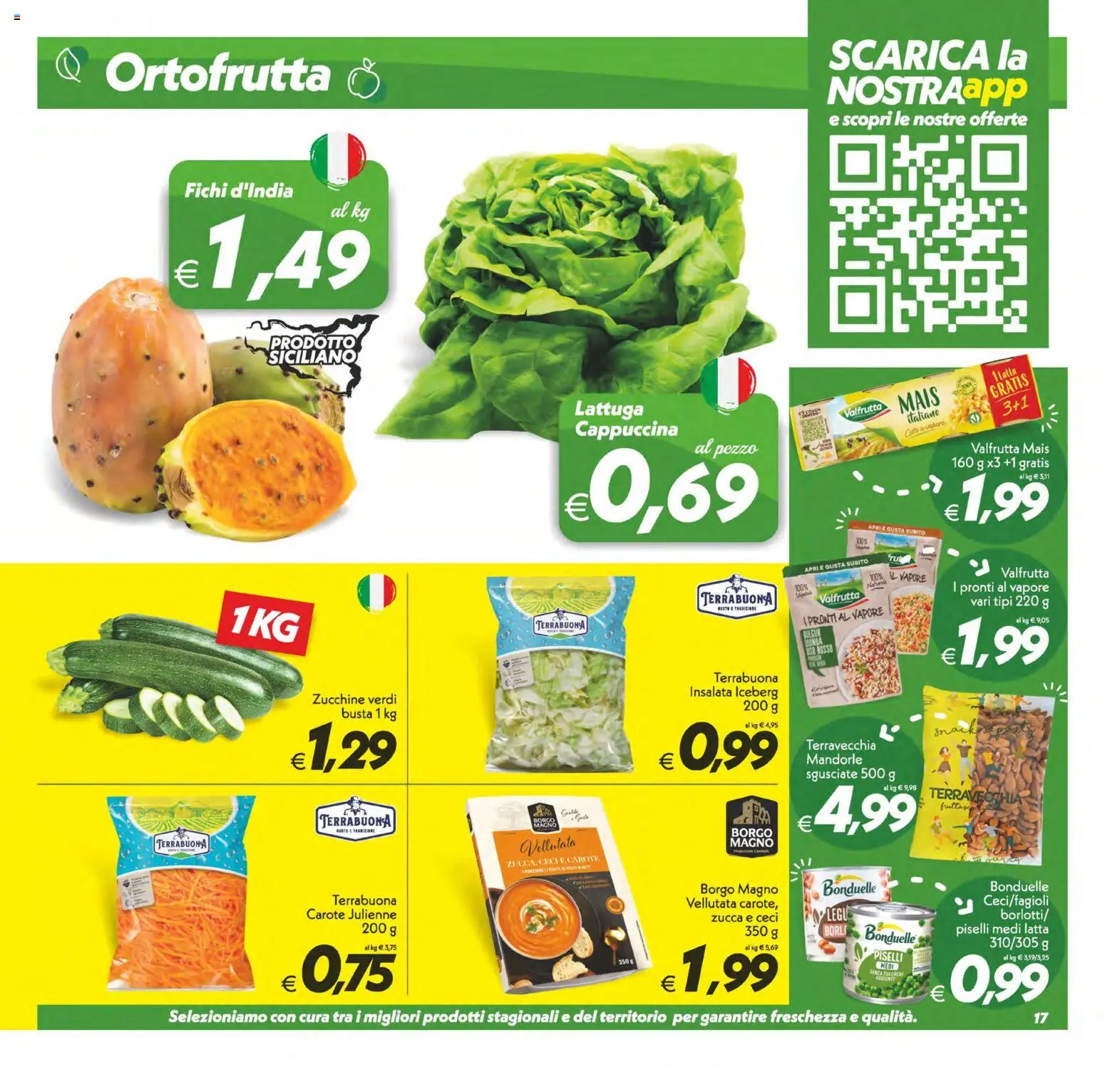 Volantino SuperConveniente del 25/09/2026 | Pagina: 17 | Prodotti: Carote, Zucchine, Lattuga, Terra