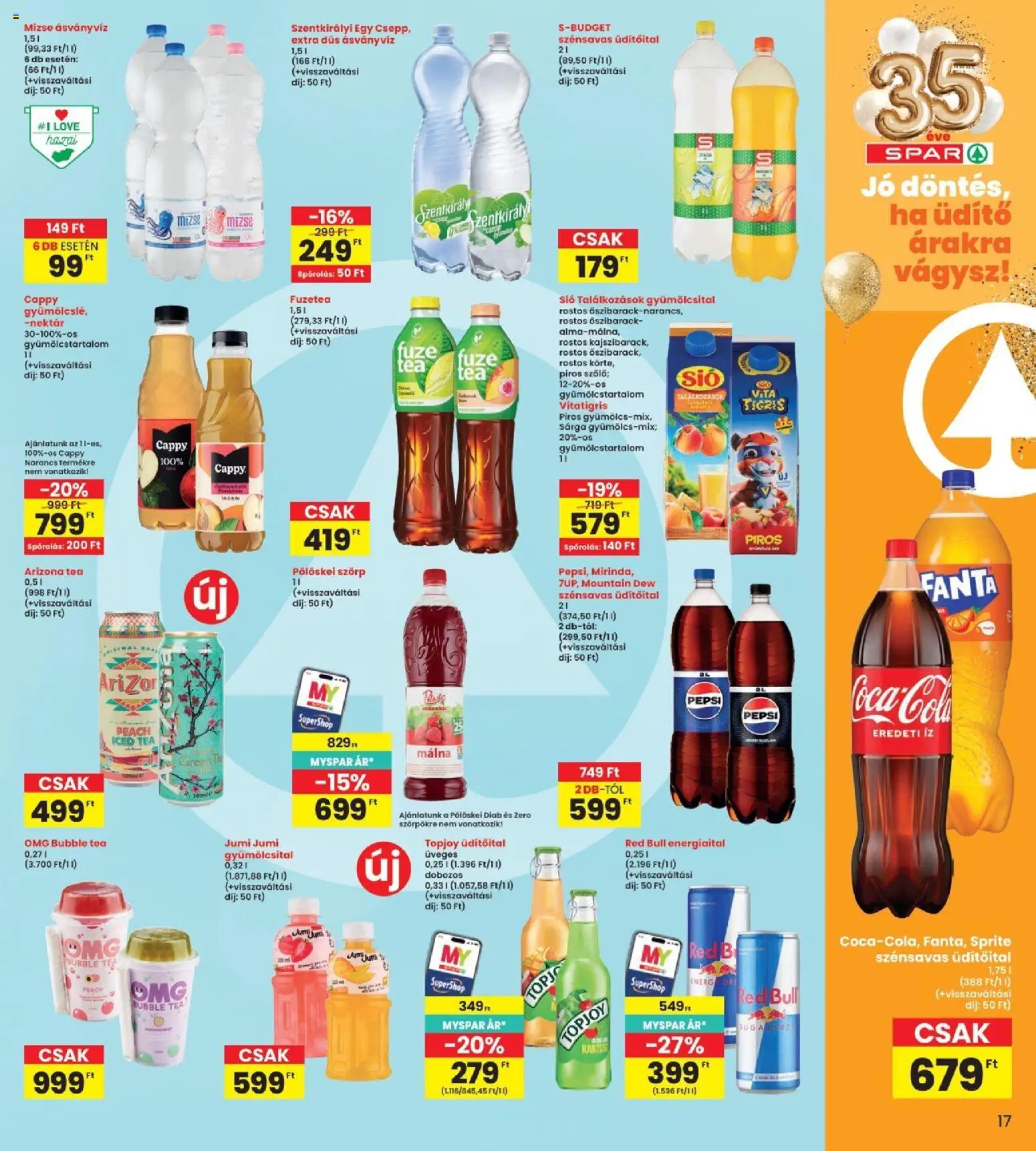 Interspar akciós ujság - amely érvényes a következő dátumtól: 2026.09.10. | Oldal: 17
