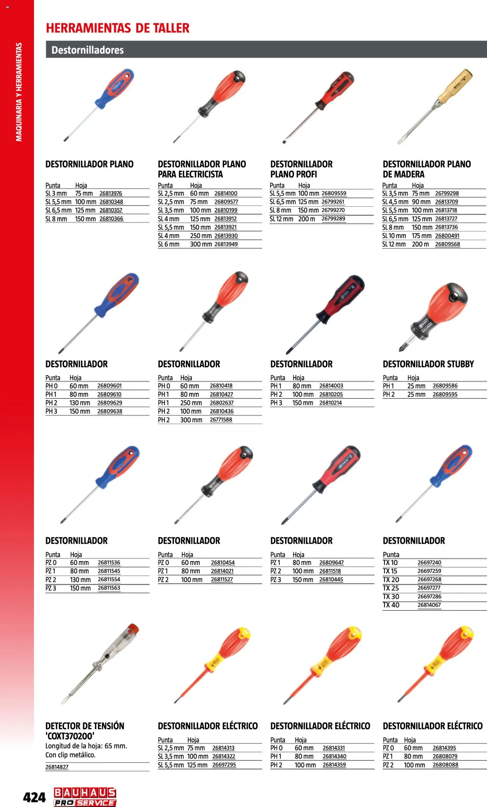 Bauhaus ProService │ válido desde el 11/05/2026 | Página: 424 | Productos: Herramientas