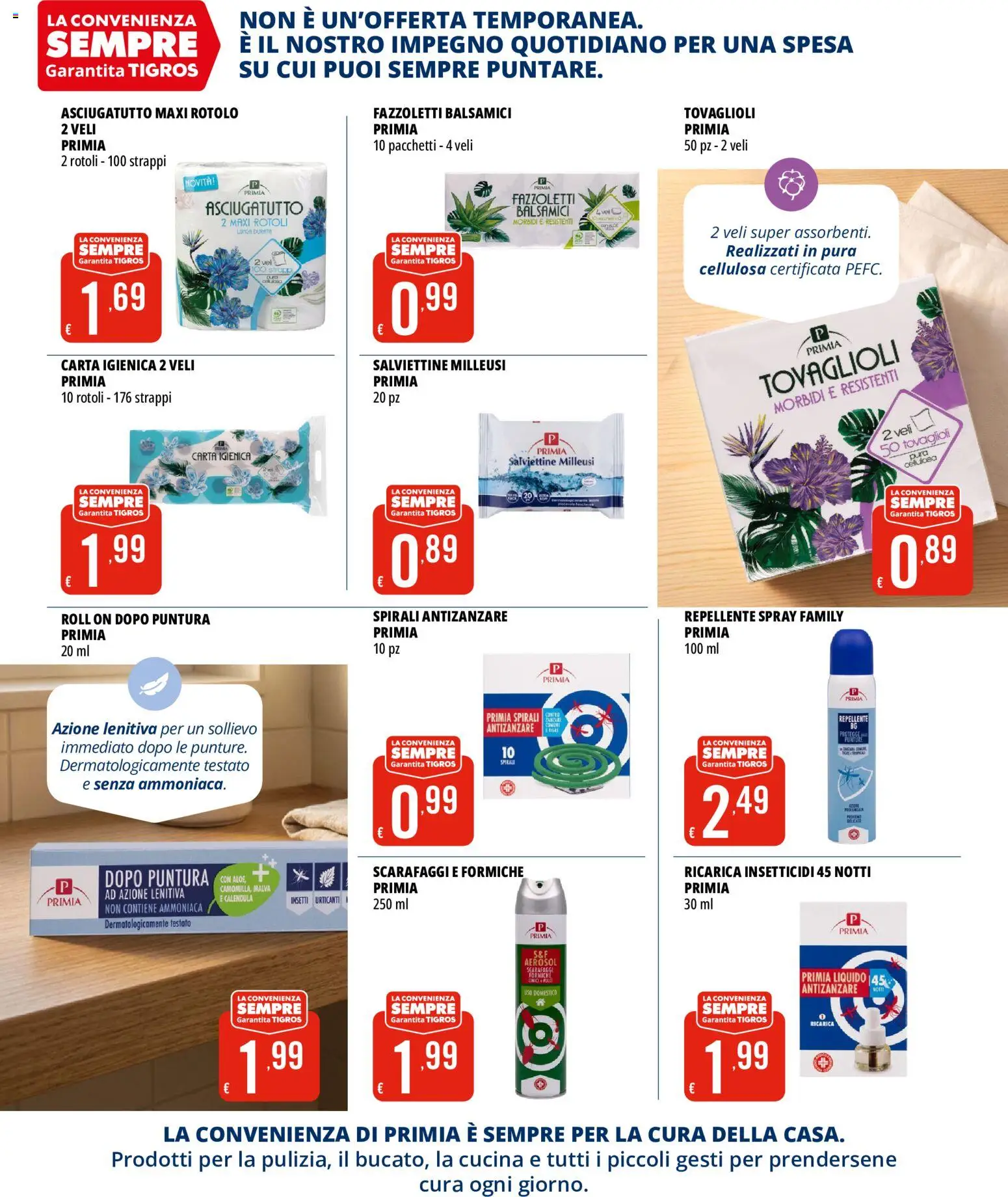 Volantino Tigros del 17.06.2026 | Pagina: 23 | Prodotti: Carta igienica, Fazzoletti, Antizanzare, Asciugatutto