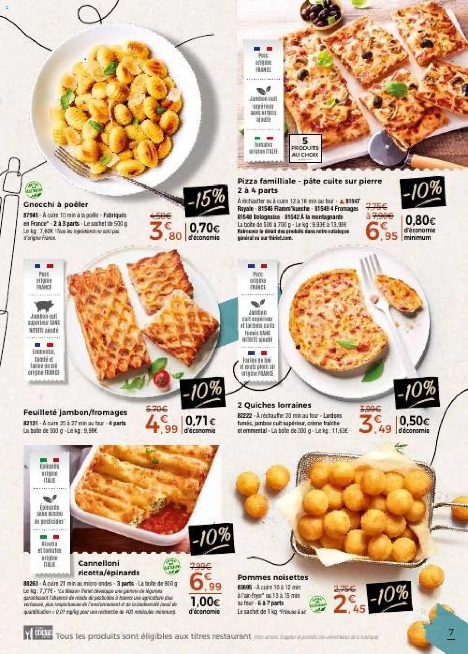 {H1} | Page: 7 | Produits: Pommes, Crème fraiche, Gnocchi, Crème