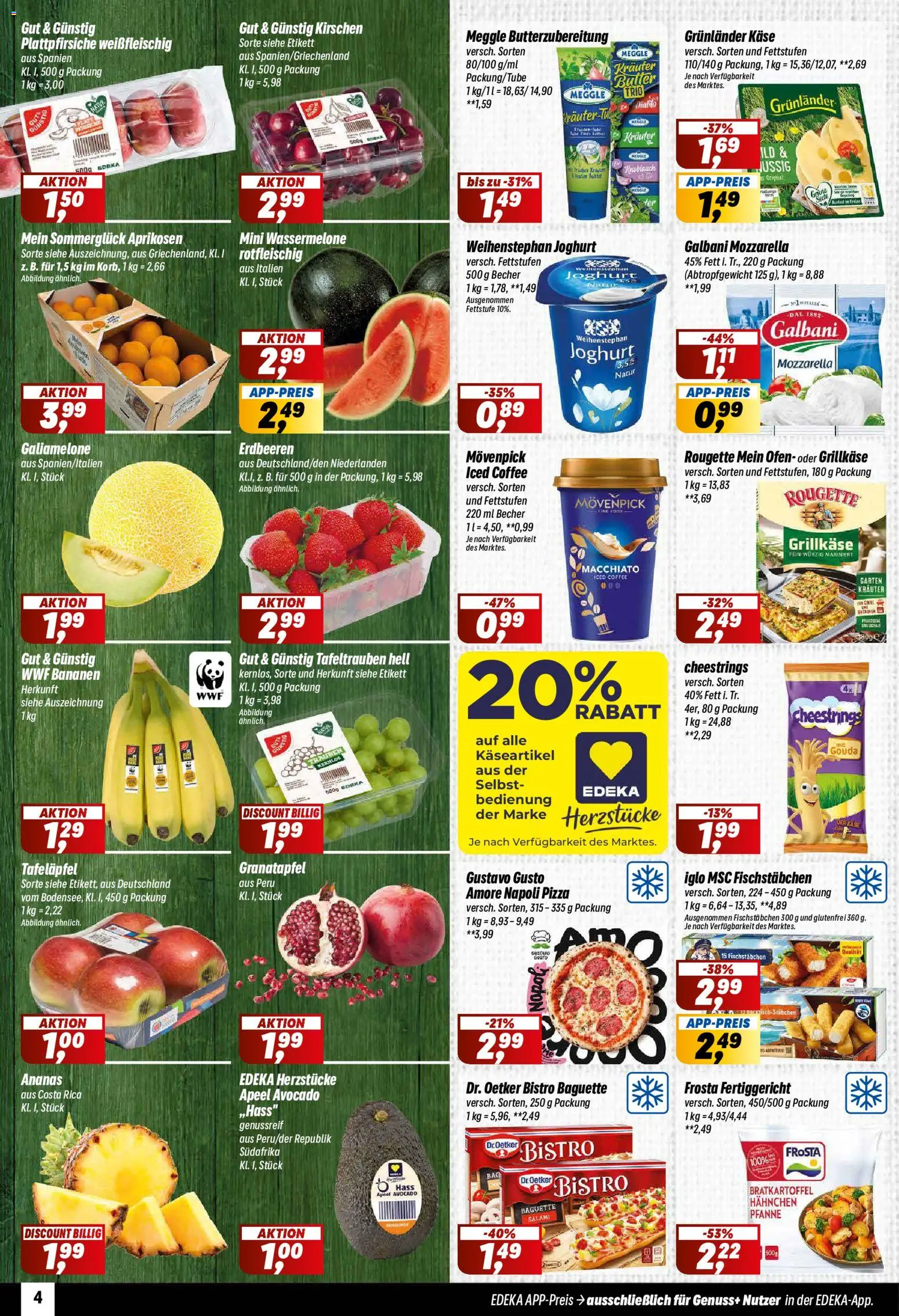Simmel Prospekt – gültig ab 15.06.2026 | Seite: 4 | Produkte: Frosta, Avocado, Grunlander, Salami