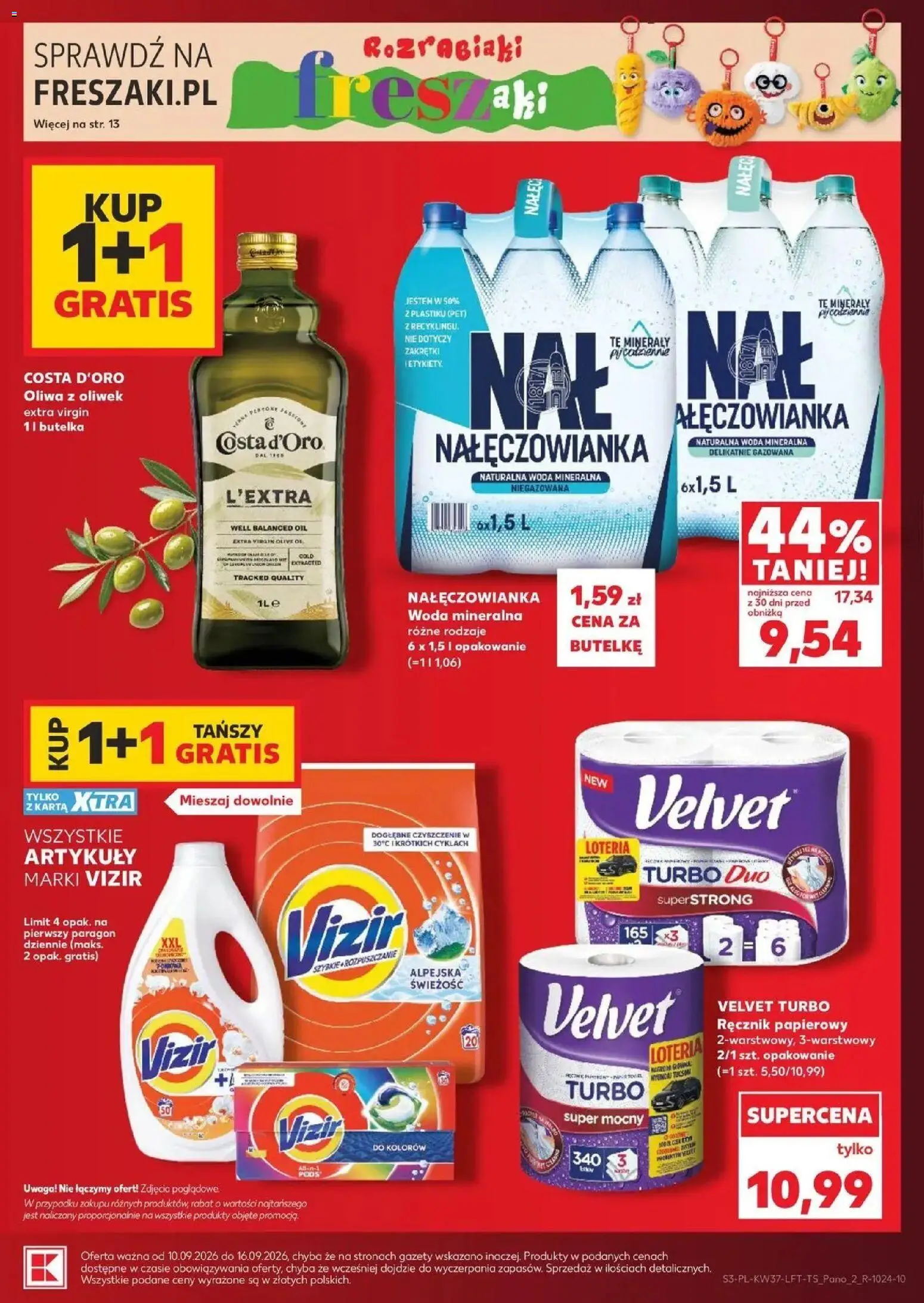 Kaufland gazetka od 10.09.2026 - od jutra PDF | Strona: 3 | Produkty: Karta, Vizir, Ręcznik papierowy, Woda