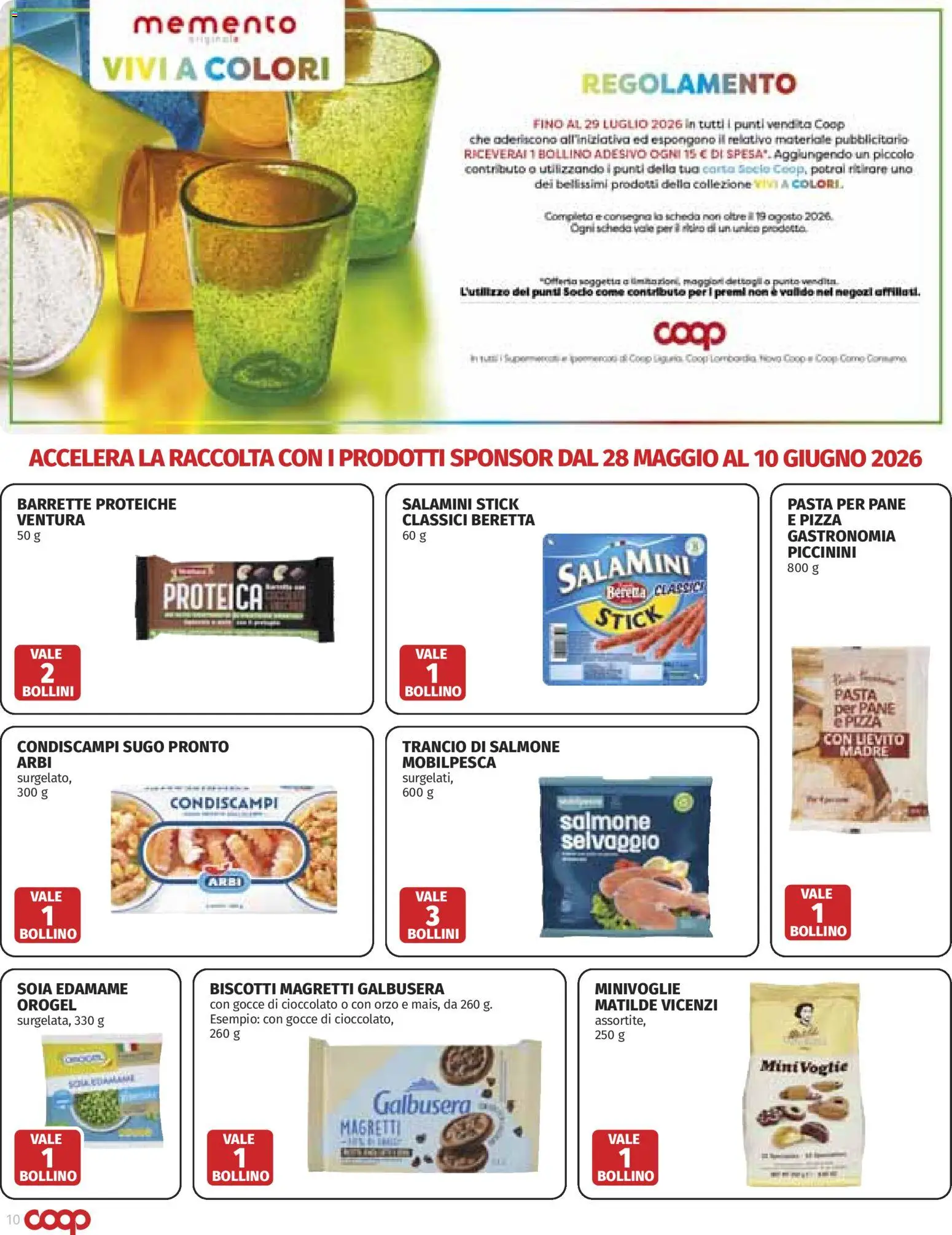 Volantino COOP del 28.05.2026 | Pagina: 10 | Prodotti: Cioccolato, Pizza, Biscotti, Sugo