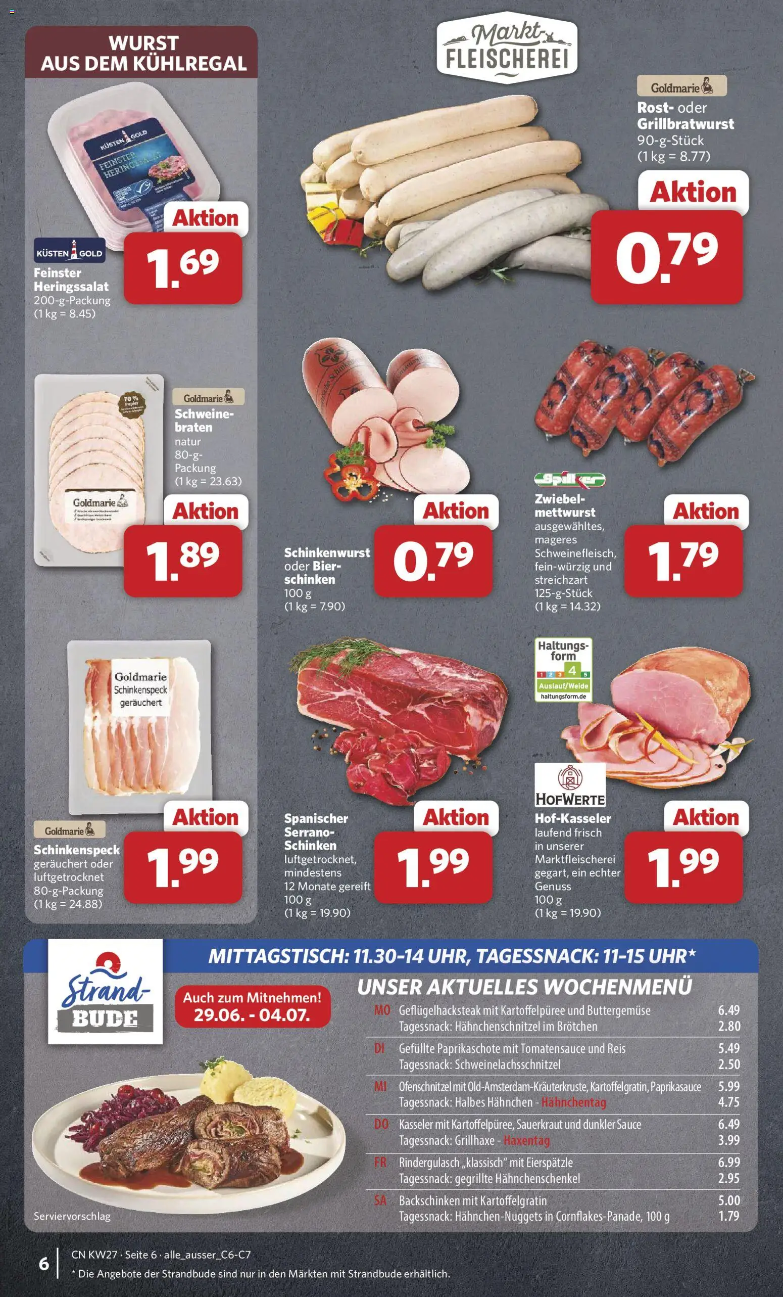 Combi Prospekt – gültig ab 29.06.2026 | Seite: 6 | Produkte: Rindergulasch, Hahnchen, Hahnchenschenkel, Schinken