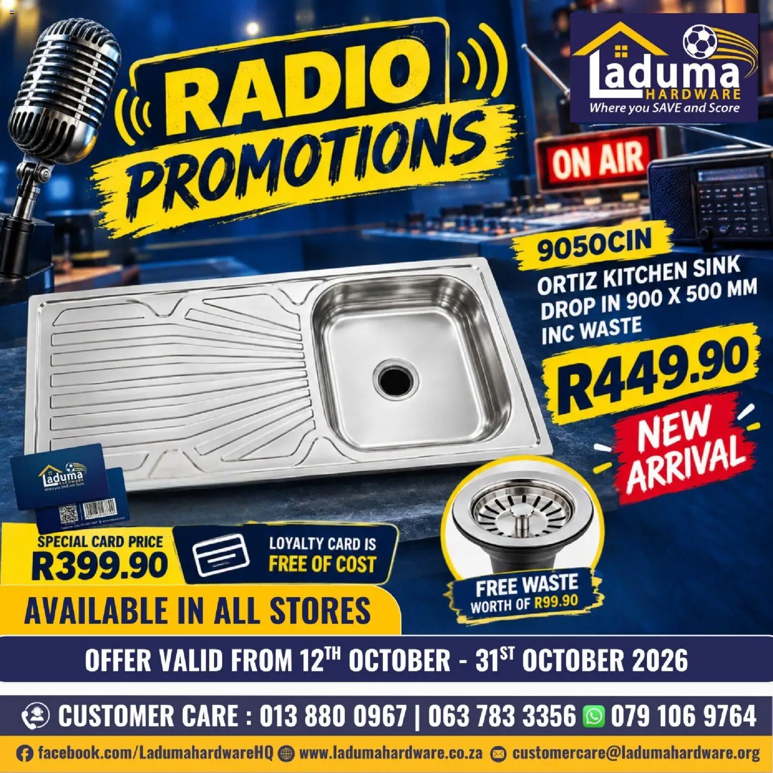 New Laduma Hardware catalogue – valid from 12/10/2026 | Page: 1 | Products: Radio, Sink