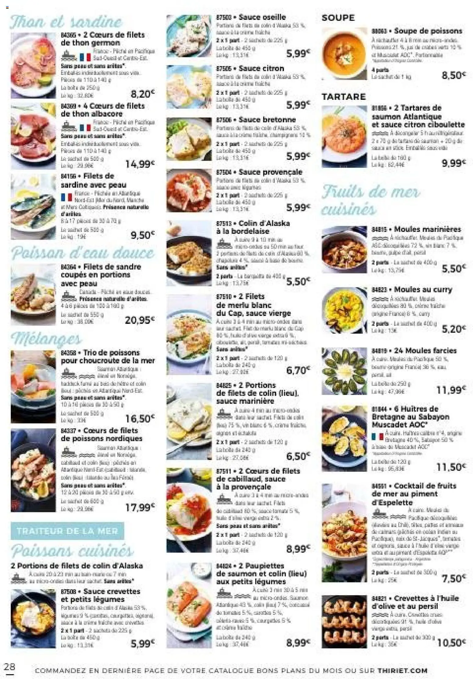 {H1} | Page: 31 | Produits: Marinière, Fruits de mer, Oseille, Saumon