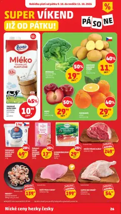 Náhled letáku KREVETY*, Krevety vařené loupane od 07.10.2026 | Strana: 26 | Produkty: Mléko, Šunka, Brokolice, Krevety