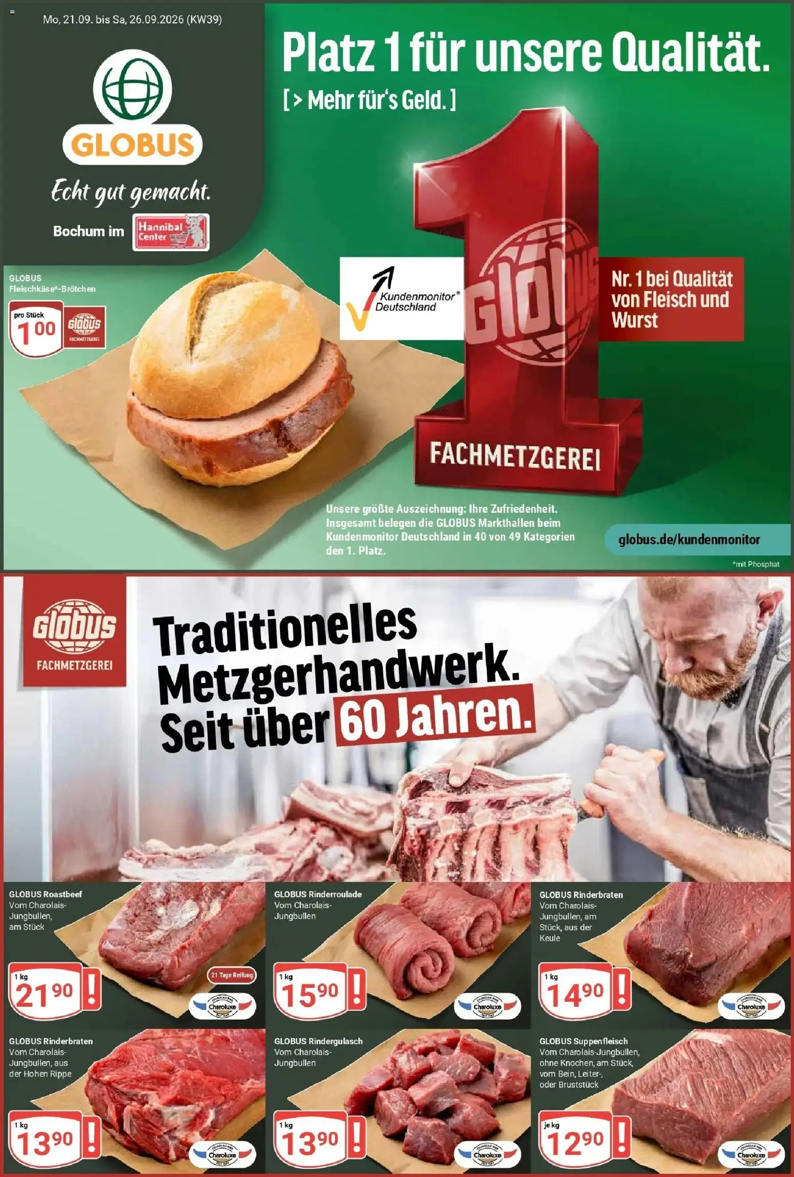 Globus Montag, 21. September Aktionspreise