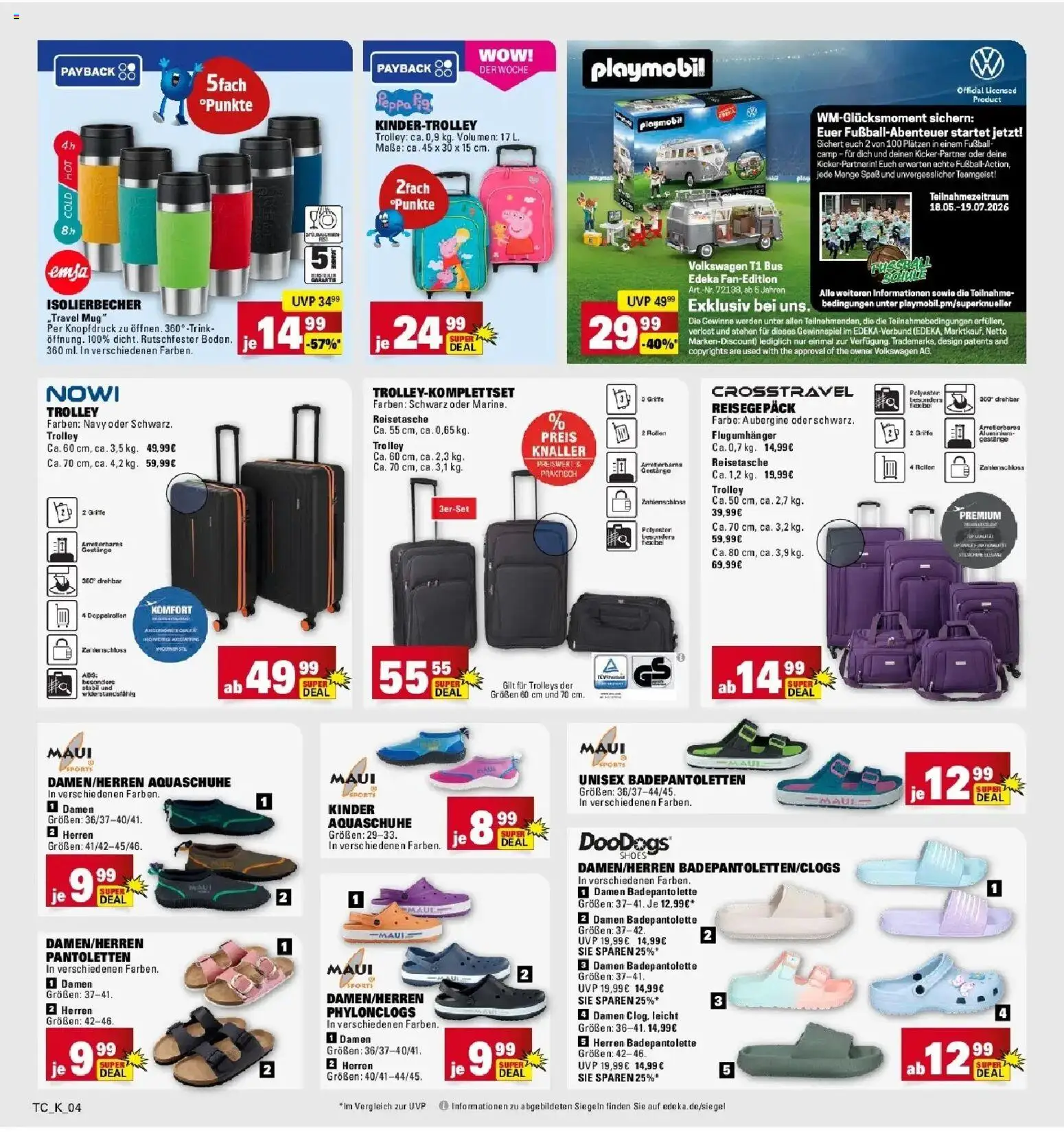 E center Prospekt Stuttgart - Feuerbach – gültig ab 17.05.2026 | Seite: 69 | Produkte: Fußball, Aubergine, Reisetasche