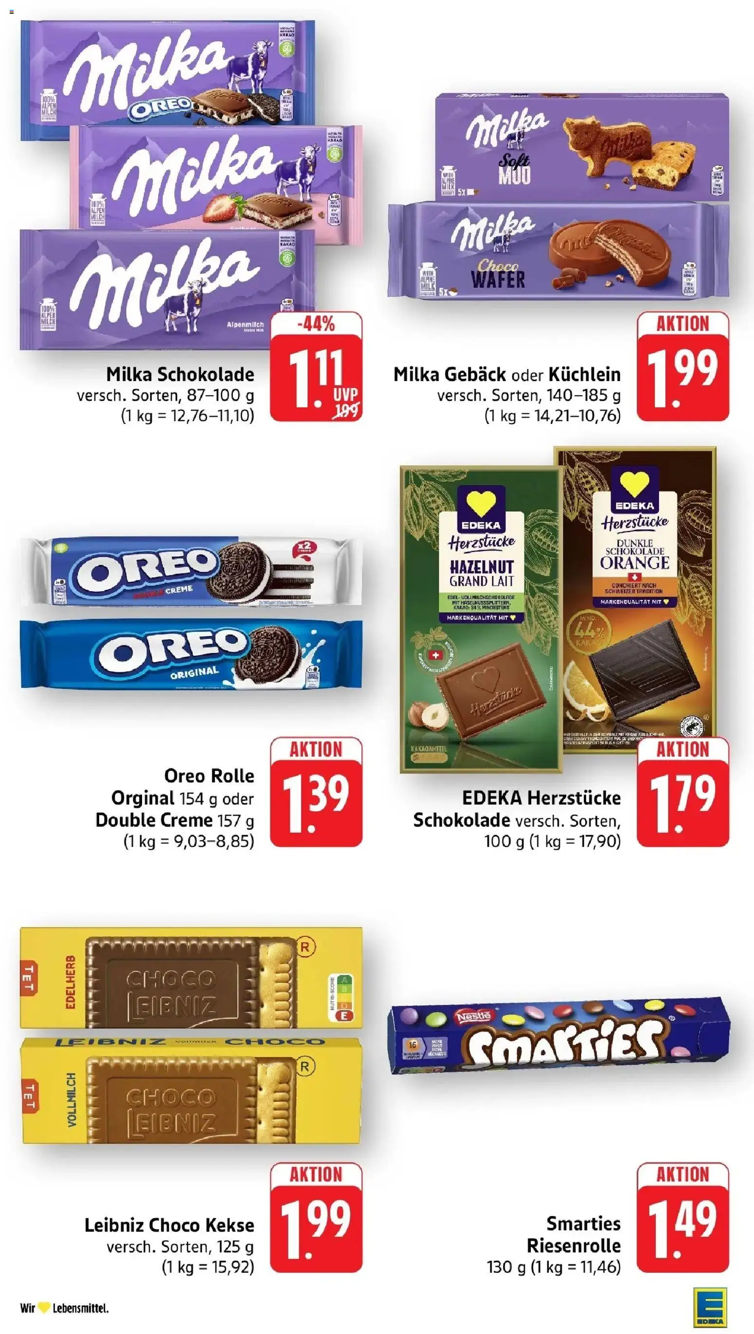 Edeka Prospekt Aalen (ab 31.08.2026) » Angebote Online | Seite: 28 | Produkte: Schokolade, Milka, Dunkle schokolade, Creme