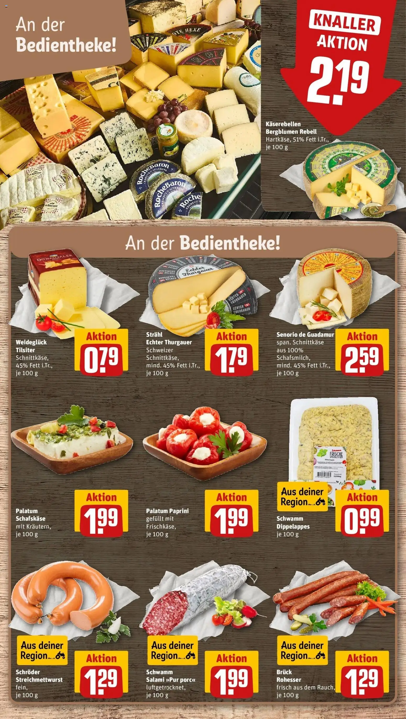 REWE Prospekt ab 14.09.2026 zum Blättern » Angebote | Seite: 9 | Produkte: Salami, Schafskase