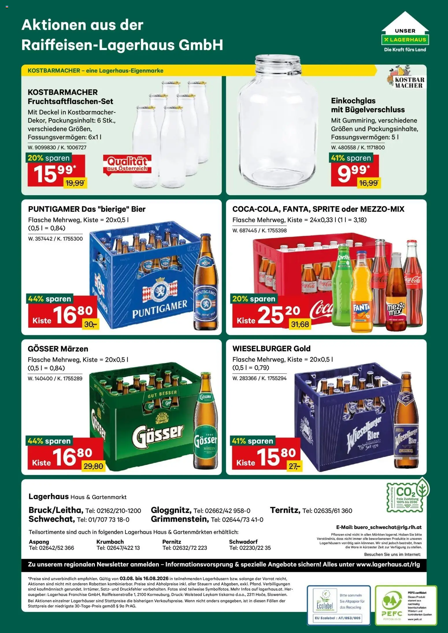 Lagerhaus Wochen Angebote gültig ab 03.08.2026 | Seite: 8 | Produkte: Fanta, Bier