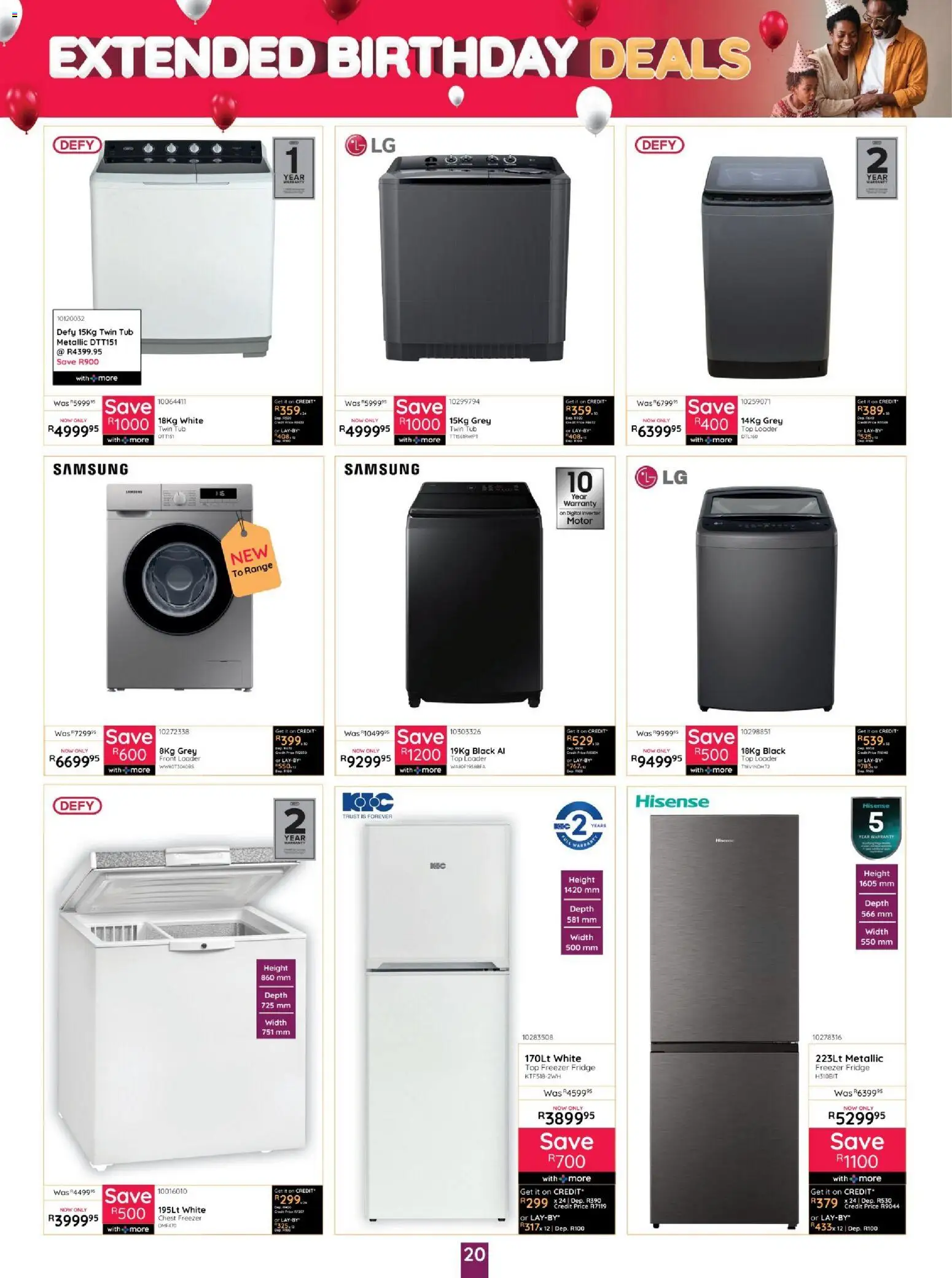 New Bradlows catalogue – valid from 16/07/2026 | Page: 20 | Products: Freezer, Freezer fridge, Fridge, Chest freezer