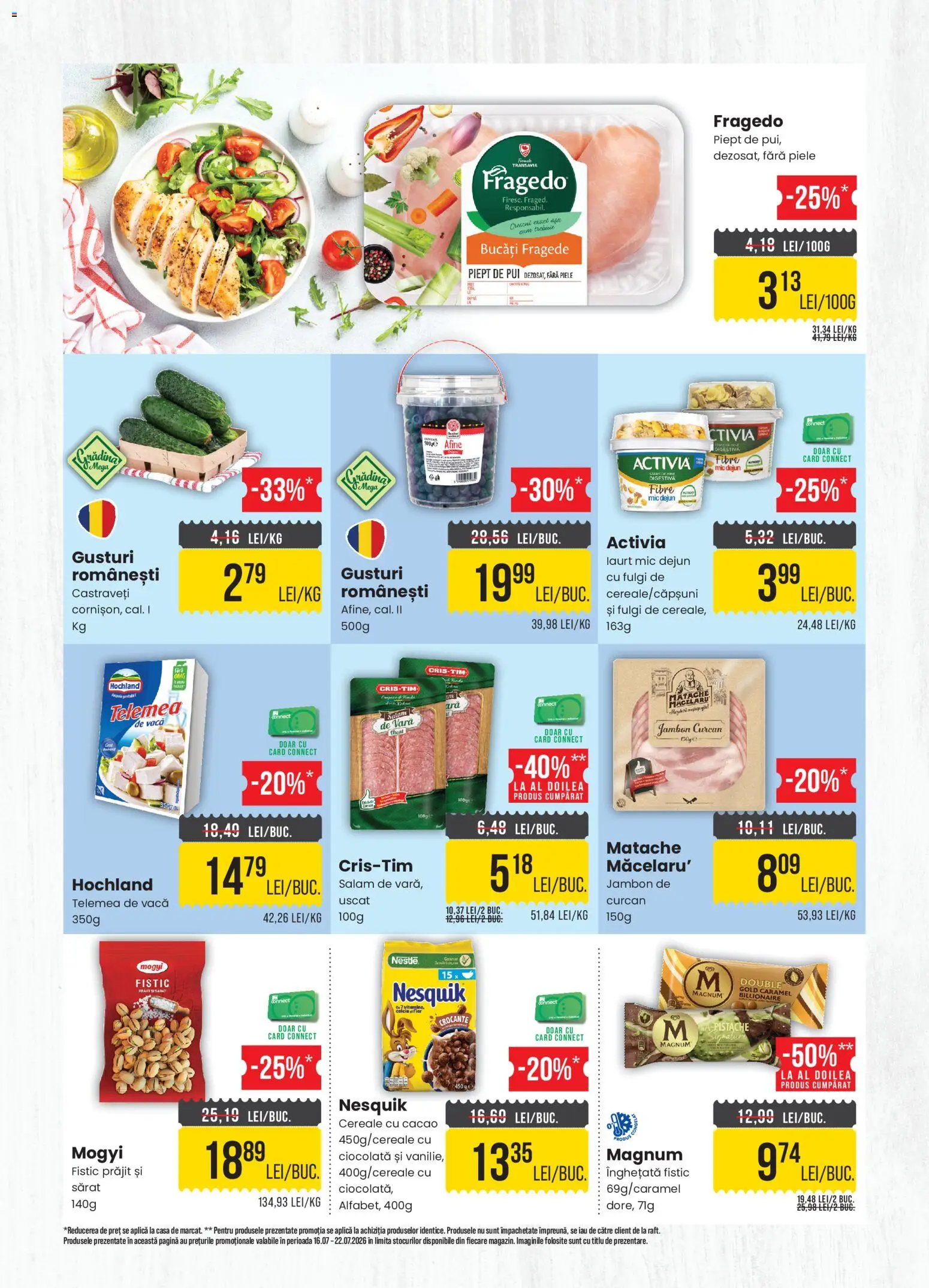Noul catalog Mega Image – valabil de la 16.07.2026 | Pagină: 2 | Produse: Afine, Hacıyatmaz Kedi Oyuncağı, Ciocolată, Cereale