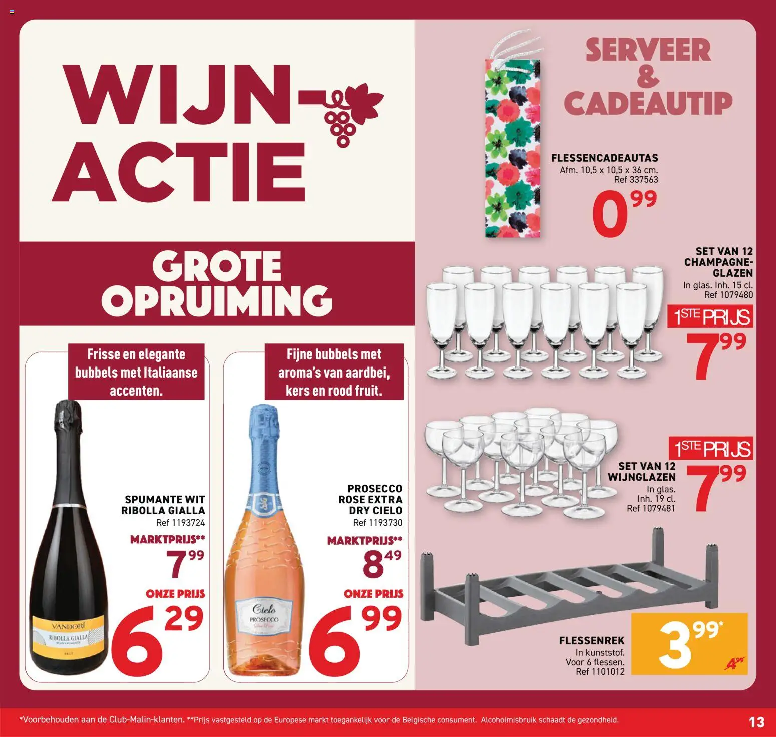 {H1} | Pagina: 13 | Producten: Wijn, Prosecco, Champagne