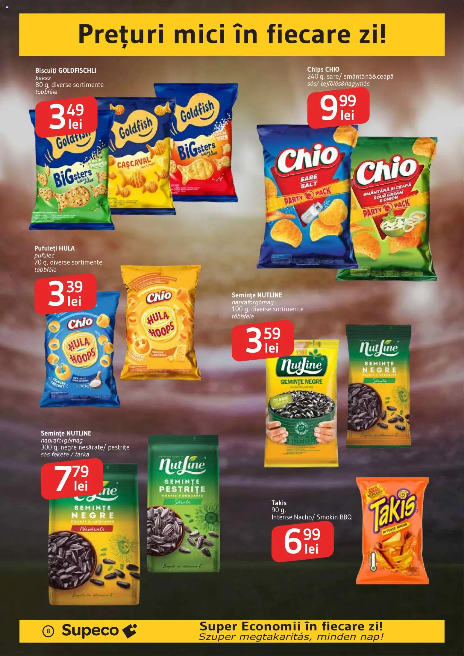 Noul catalog Supeco – valabil de la 09.07.2026 | Pagină: 8 | Produse: Pufuleți, Smântână, Biscuiți, Sare