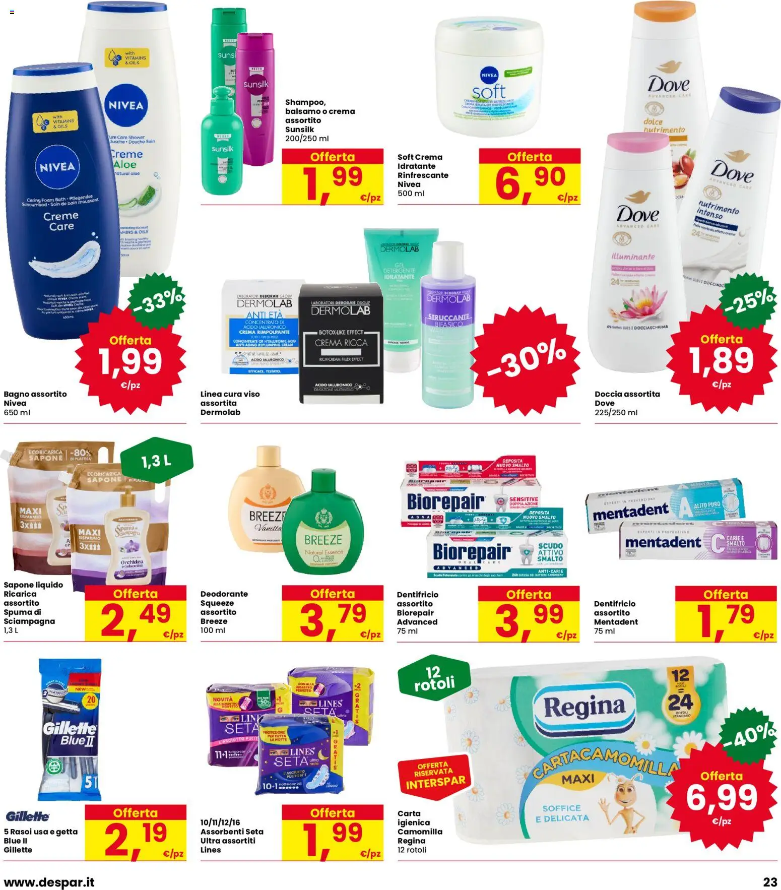 Volantino Interspar del 13/08/2026 | Pagina: 23 | Prodotti: Sapone, Deodorante, Orchidea, Doccia