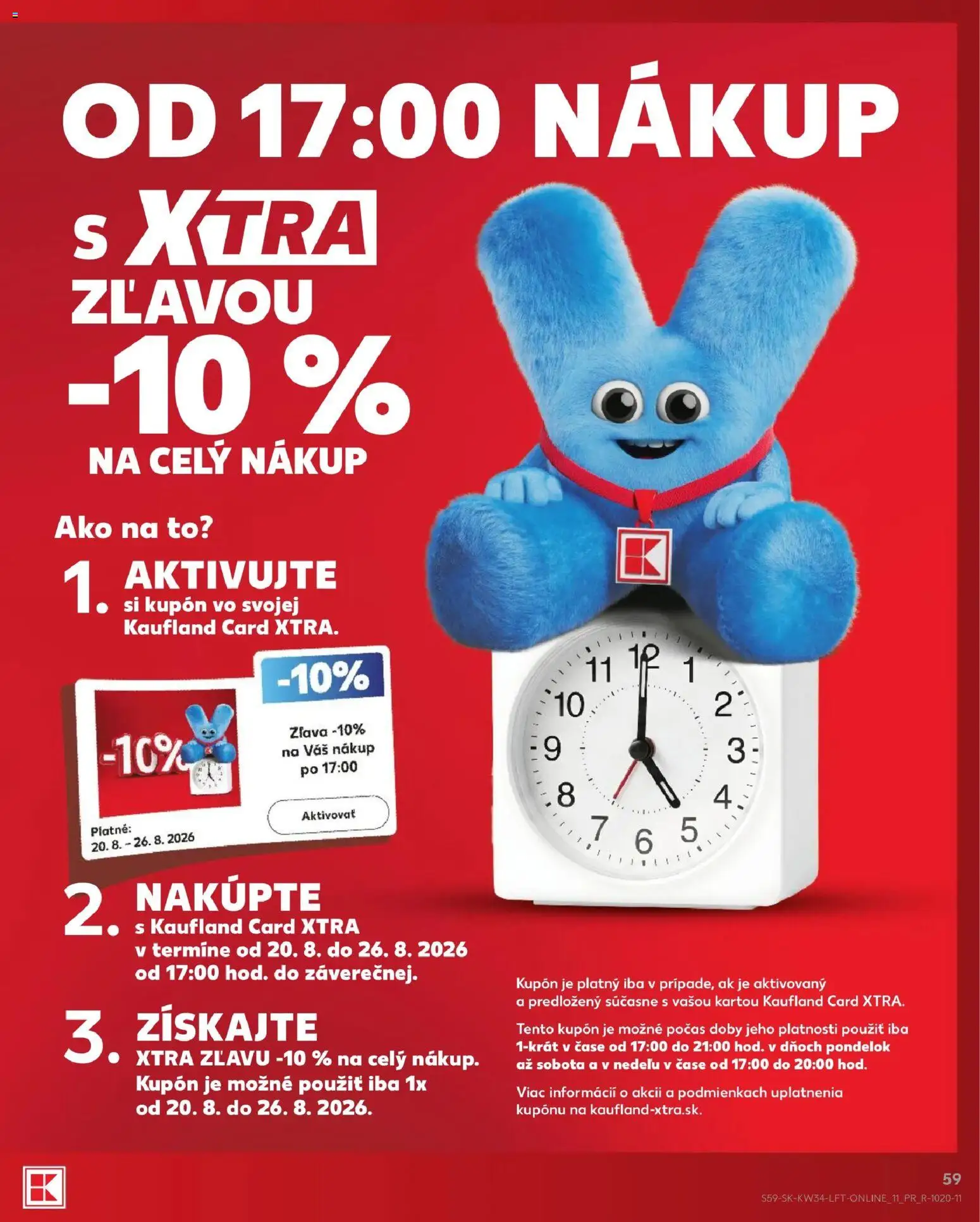 Kaufland SK akciós ujság - amely érvényes a következő dátumtól: 2026.08.20. | Oldal: 59