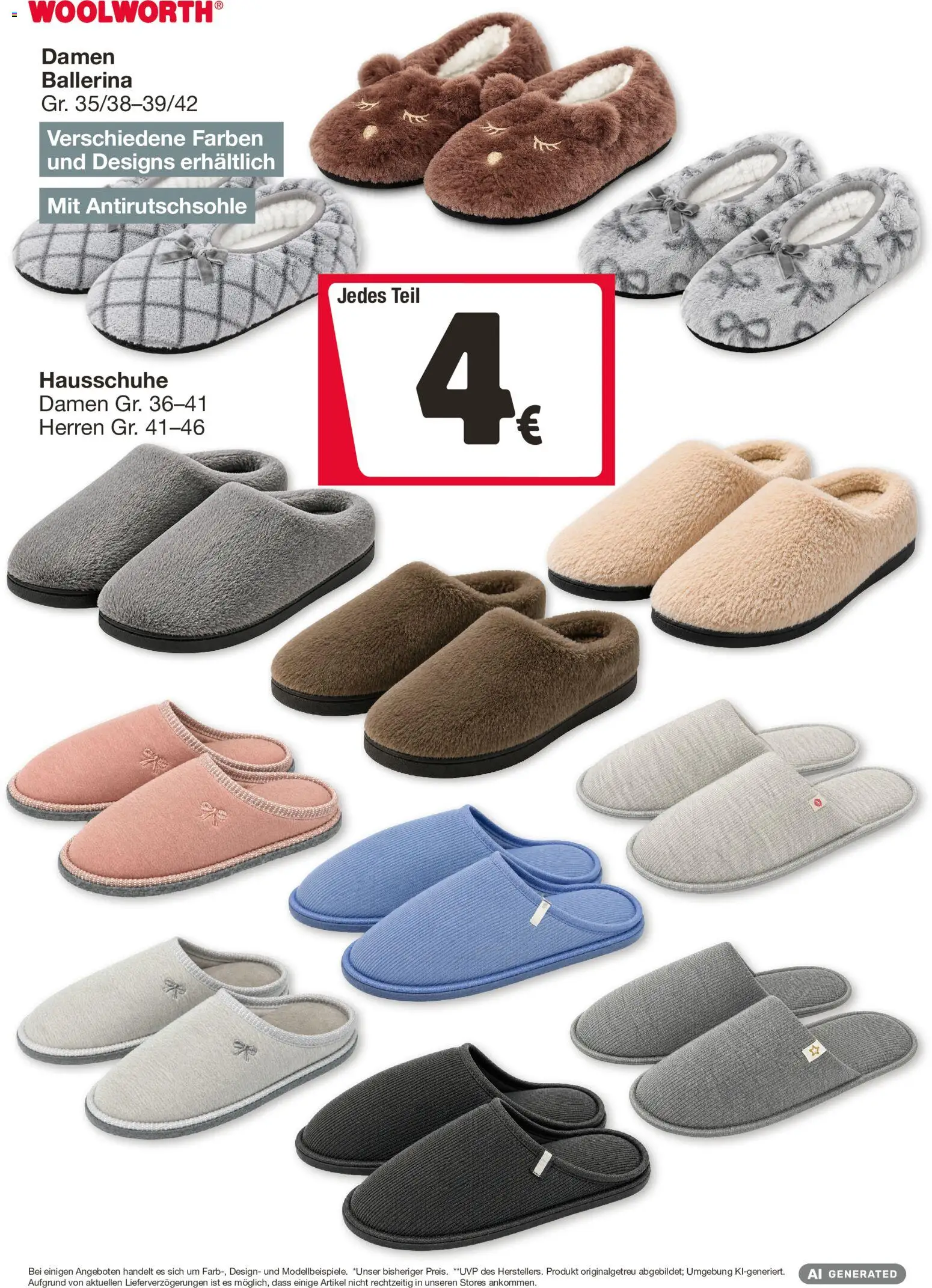 Woolworth Flugblatt gültig ab 04.09.2026 | Seite: 16 | Produkte: Hausschuhe
