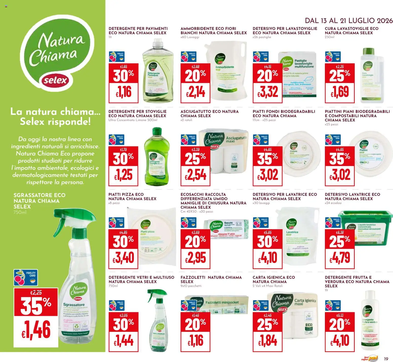 Volantino Pan del 13/07/2026 | Pagina: 19 | Prodotti: Pizza, Sgrassatore, Frutta, Lavatrice