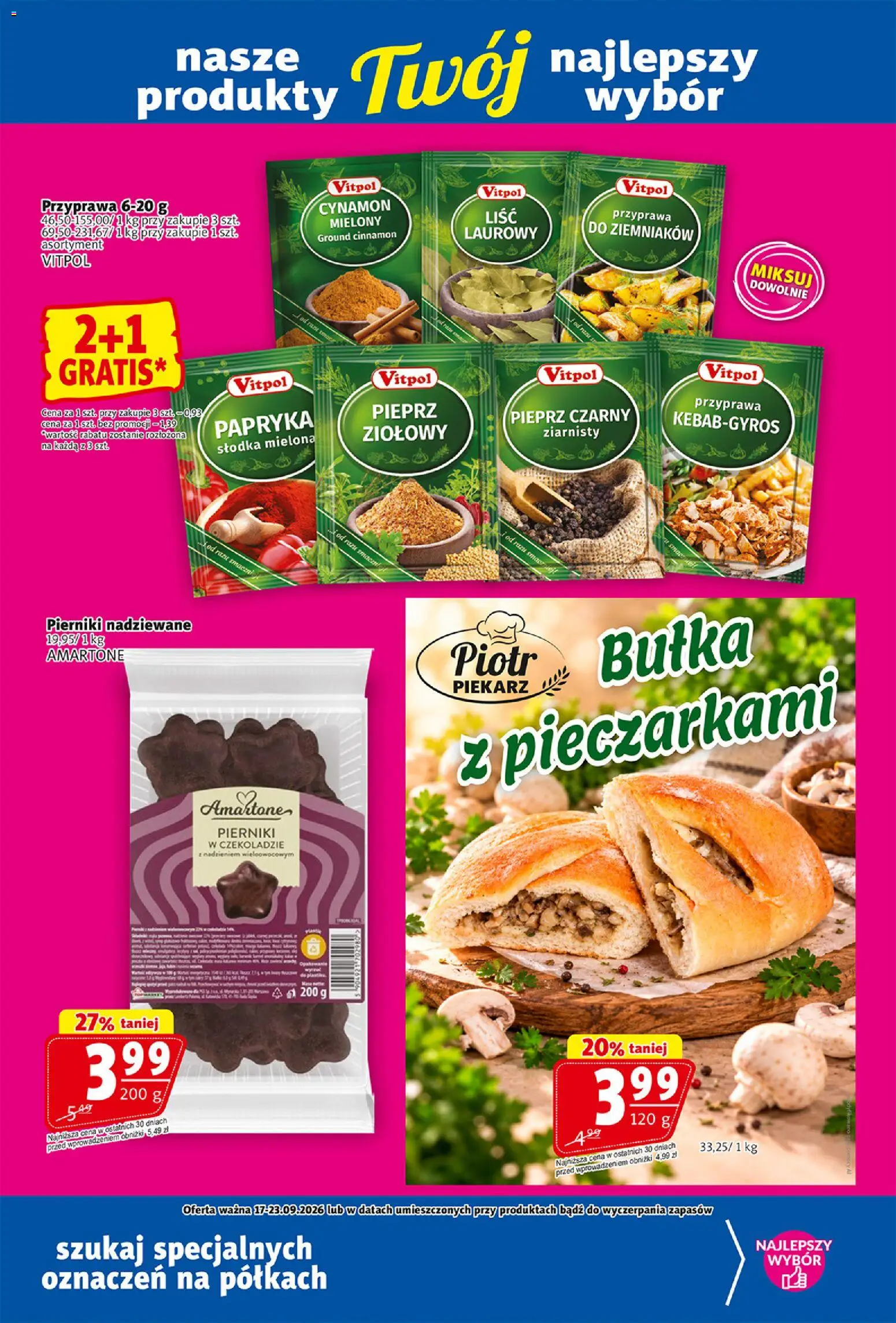 Prim Market gazetka od 17.09.2026 | Strona: 17 | Produkty: Pierniki, Papryka, Bułka, Pieprz