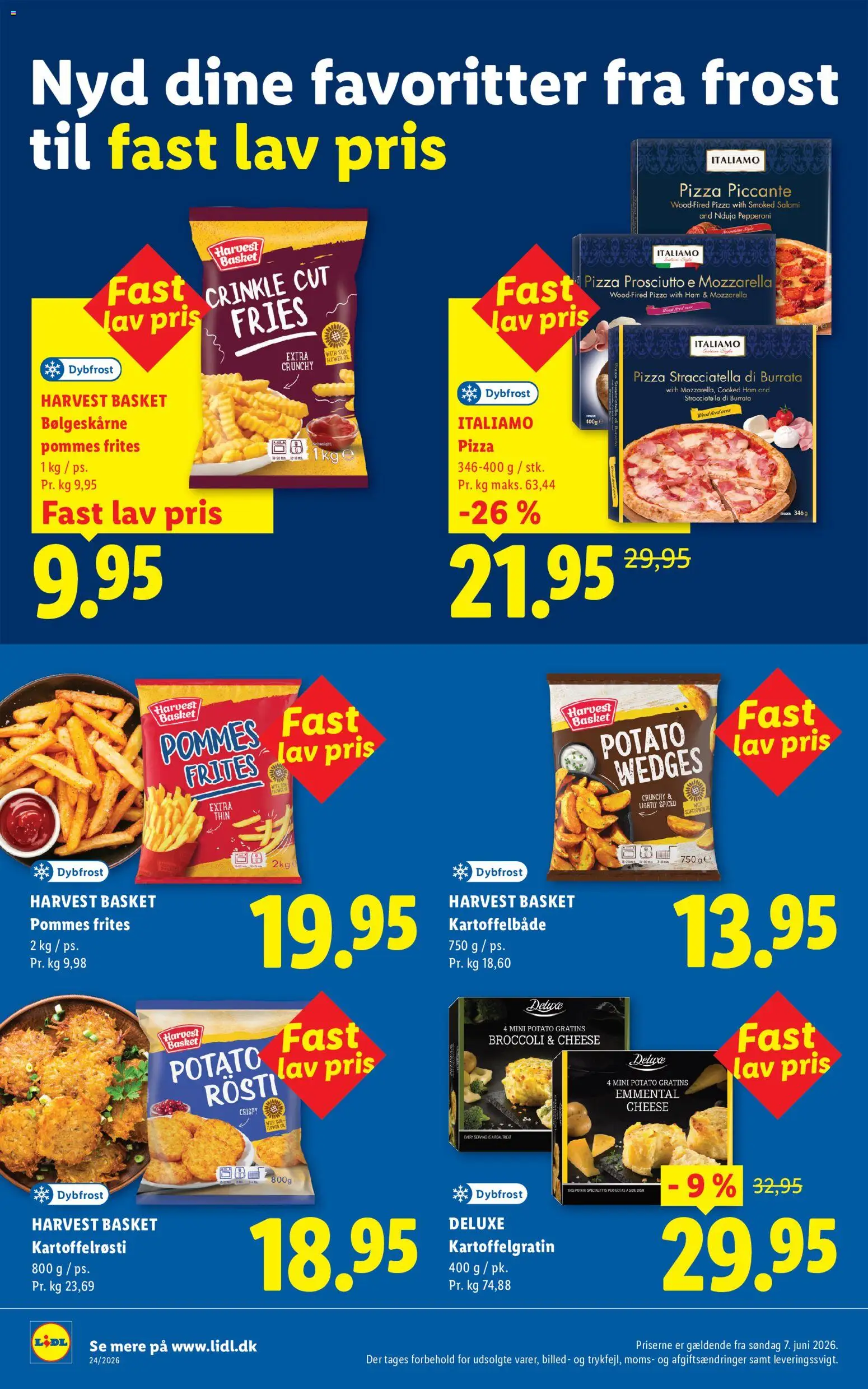 Lidl tilbudsavis – gyldig fra 11/06/2026 | Side: 16 | Produkter: Pizza, Pommes frites, Broccoli, Cebola
