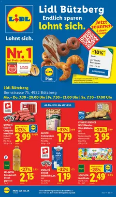 Lidl aktionen Bützberg Neueröffnung ab 08.10.2026 gültig