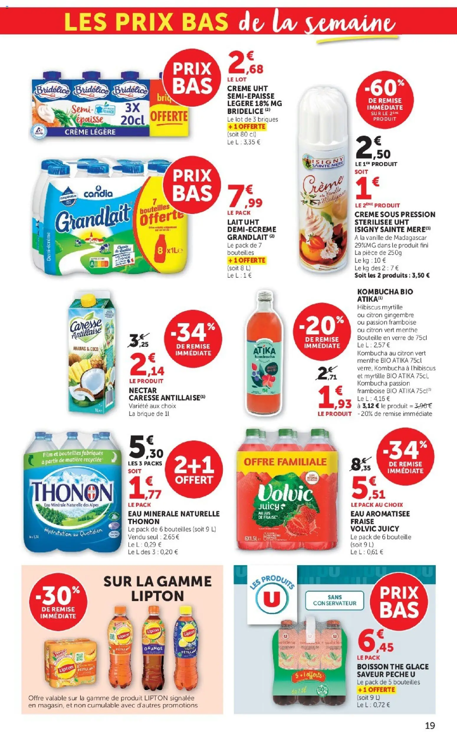 {H1} | Page: 19 | Produits: Fraise, Menthe, Lait, Thé