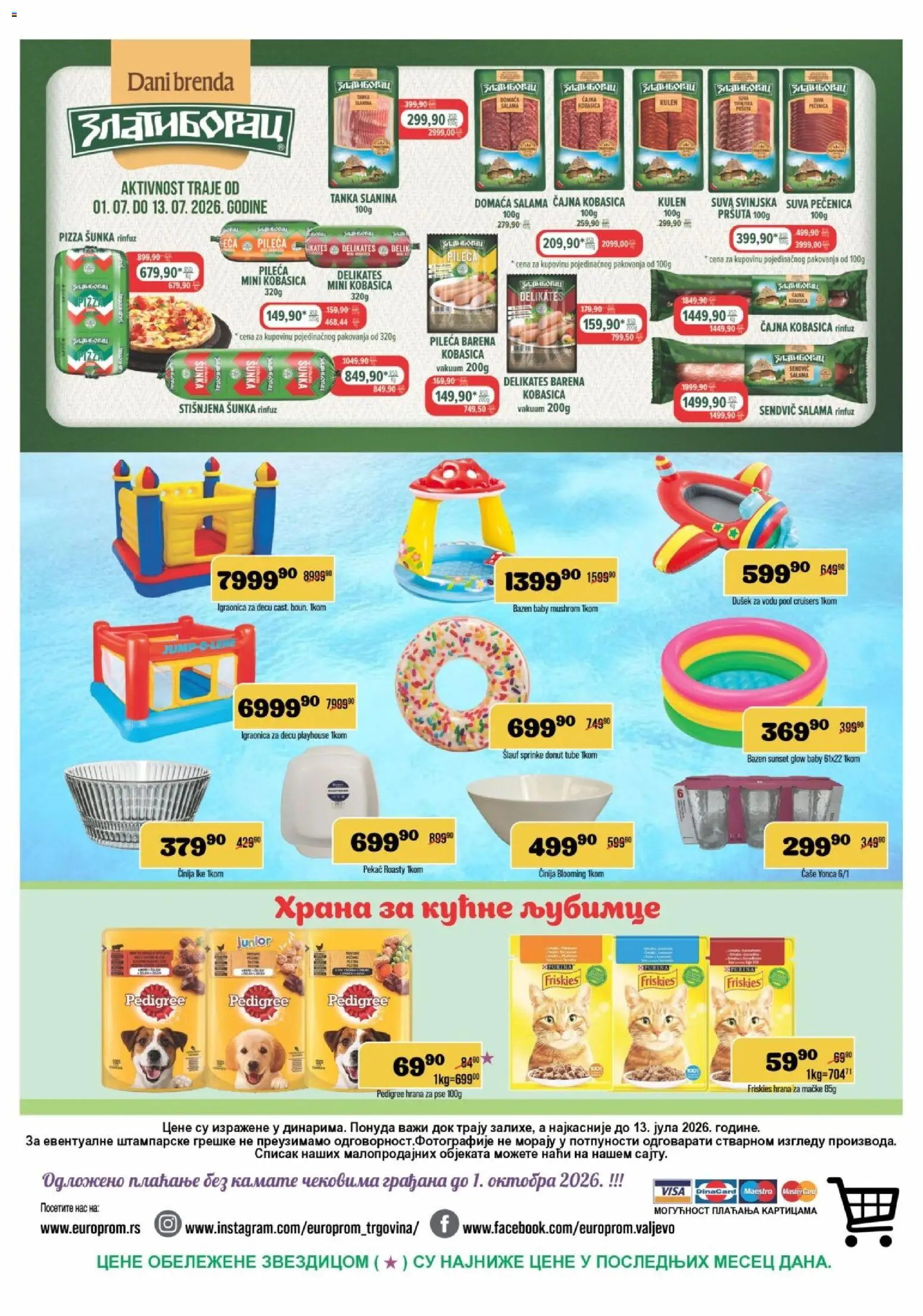 Europrom katalog - važi od 01.07.2026 | Strana: 2 | Proizvode: Pedigree, Dušek, Šunka, Pekač
