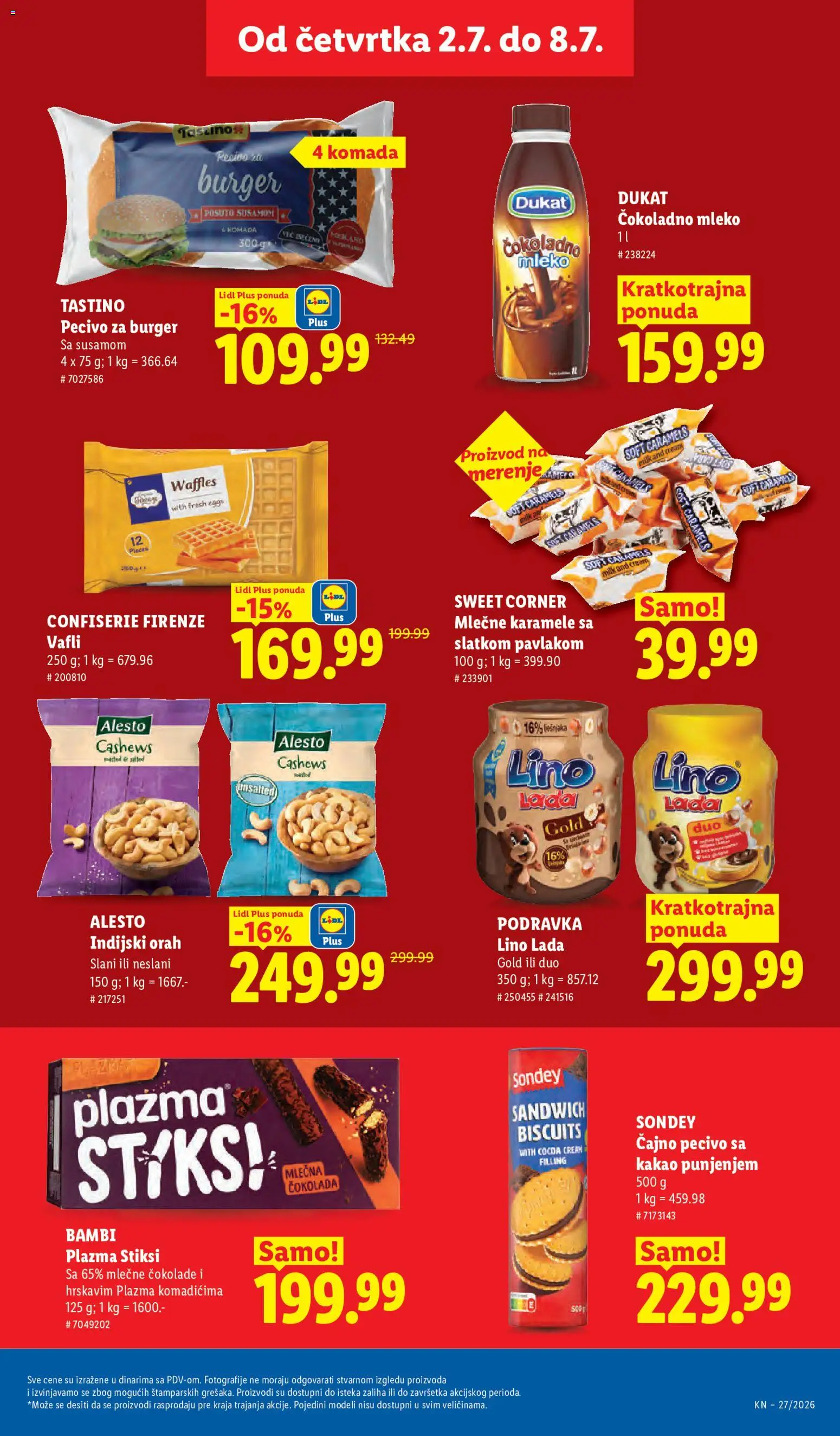 Lidl katalog - važi od 02.07.2026 | Strana: 29 | Proizvode: Indijski orah, Orah, Mleko, Čokolada
